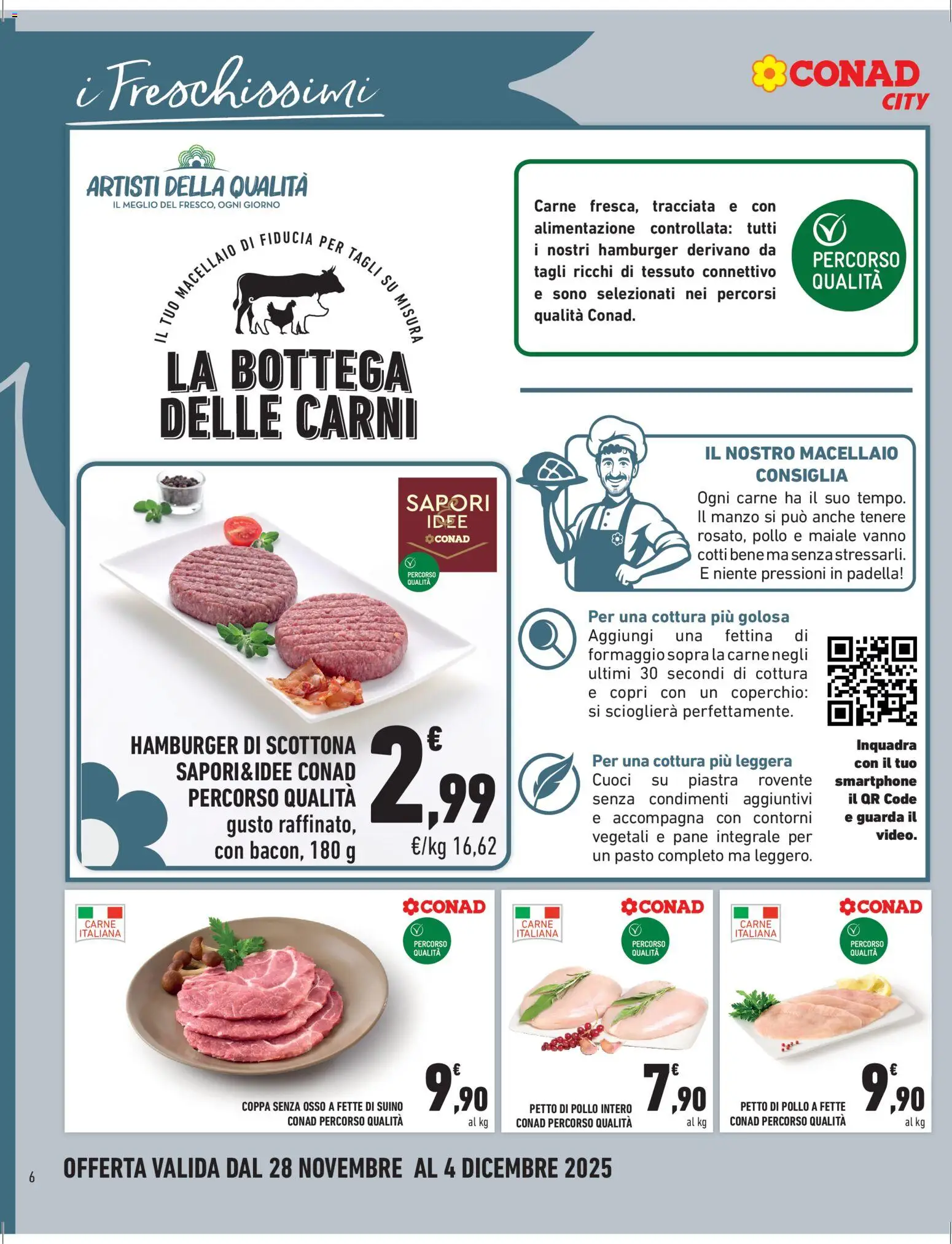 Volantino Conad del 28.11.2025 | Pagina: 6 | Prodotti: Pane, Manzo, Formaggio, Smartphone