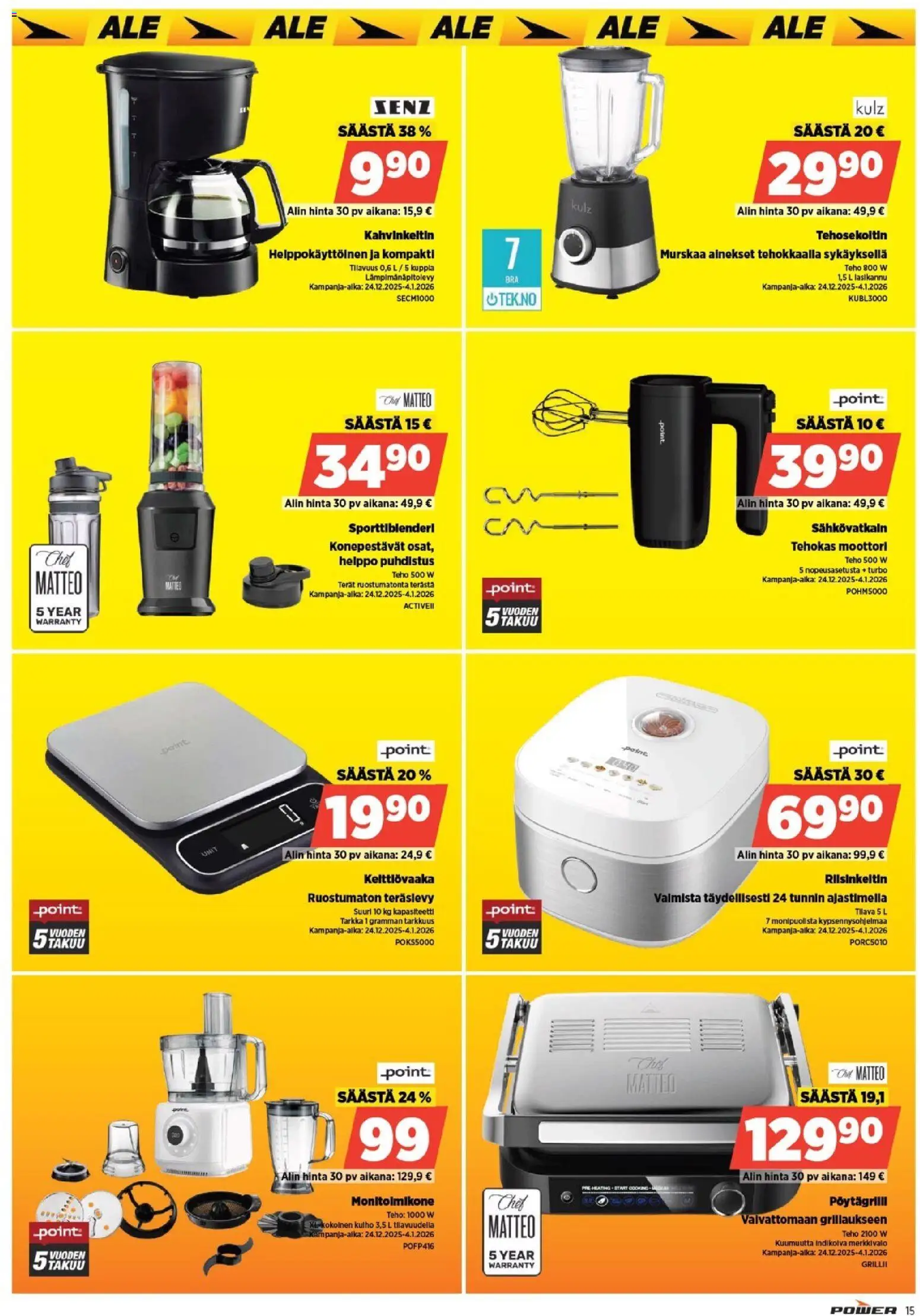 Power tarjoukset – voimassa 01.01.2026 alkaen | Sivu: 15 | Tuotteet: Monitoimikone