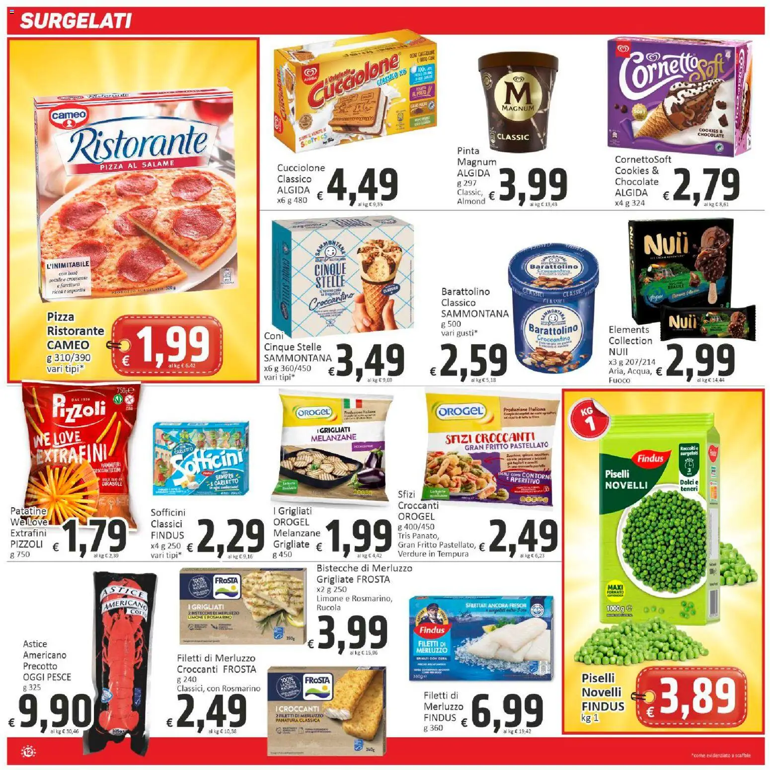 Volantino Paghi Poco del 07.04.2026 | Pagina: 12 | Prodotti: Pizza, Peperoni, Merluzzo, Piselli