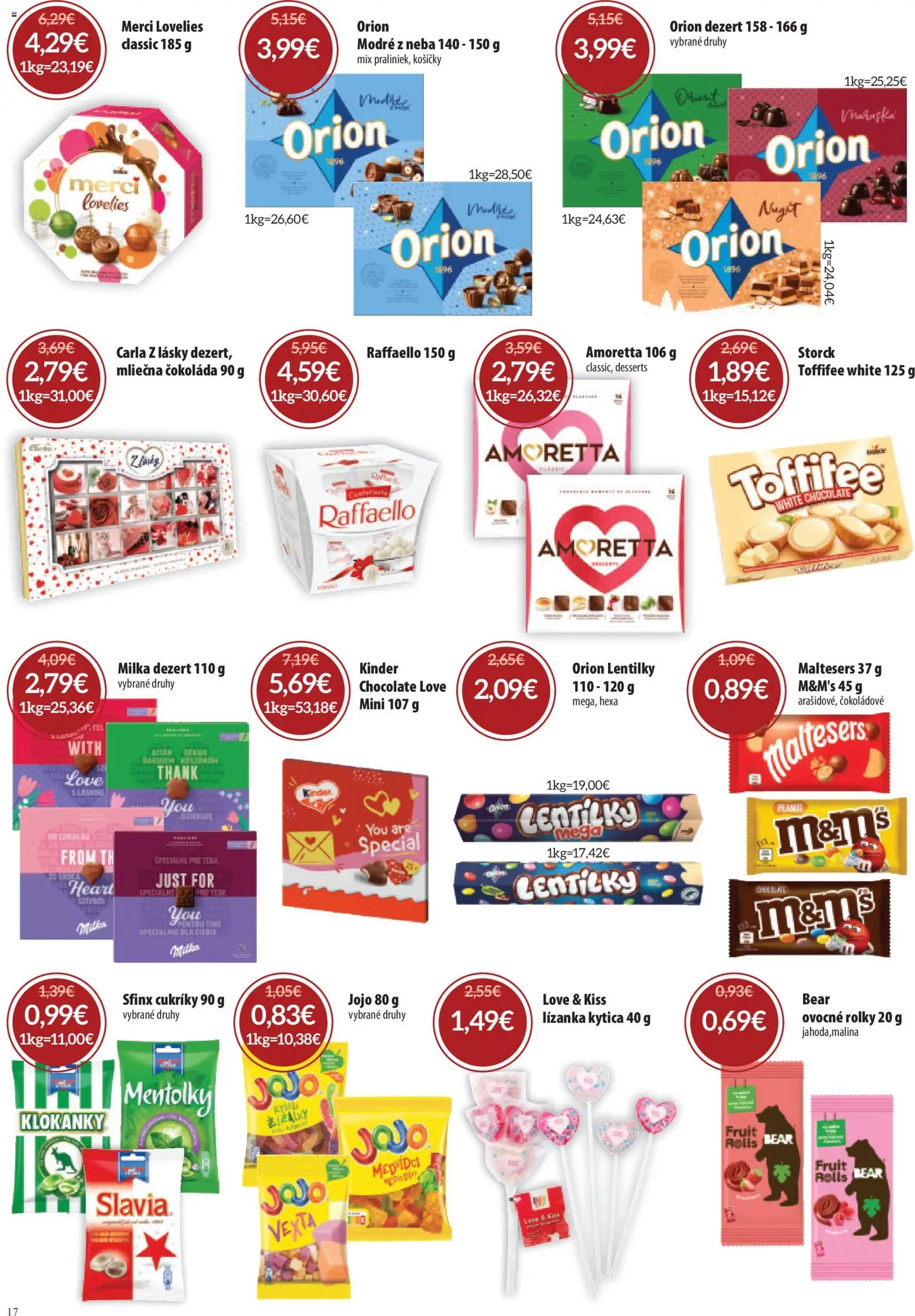 Nové Nitrazdroj akcie – leták je platný od 05.02.2026 | Strana: 17 | Produkty: Merci, Kinder, Cukríky, Milka