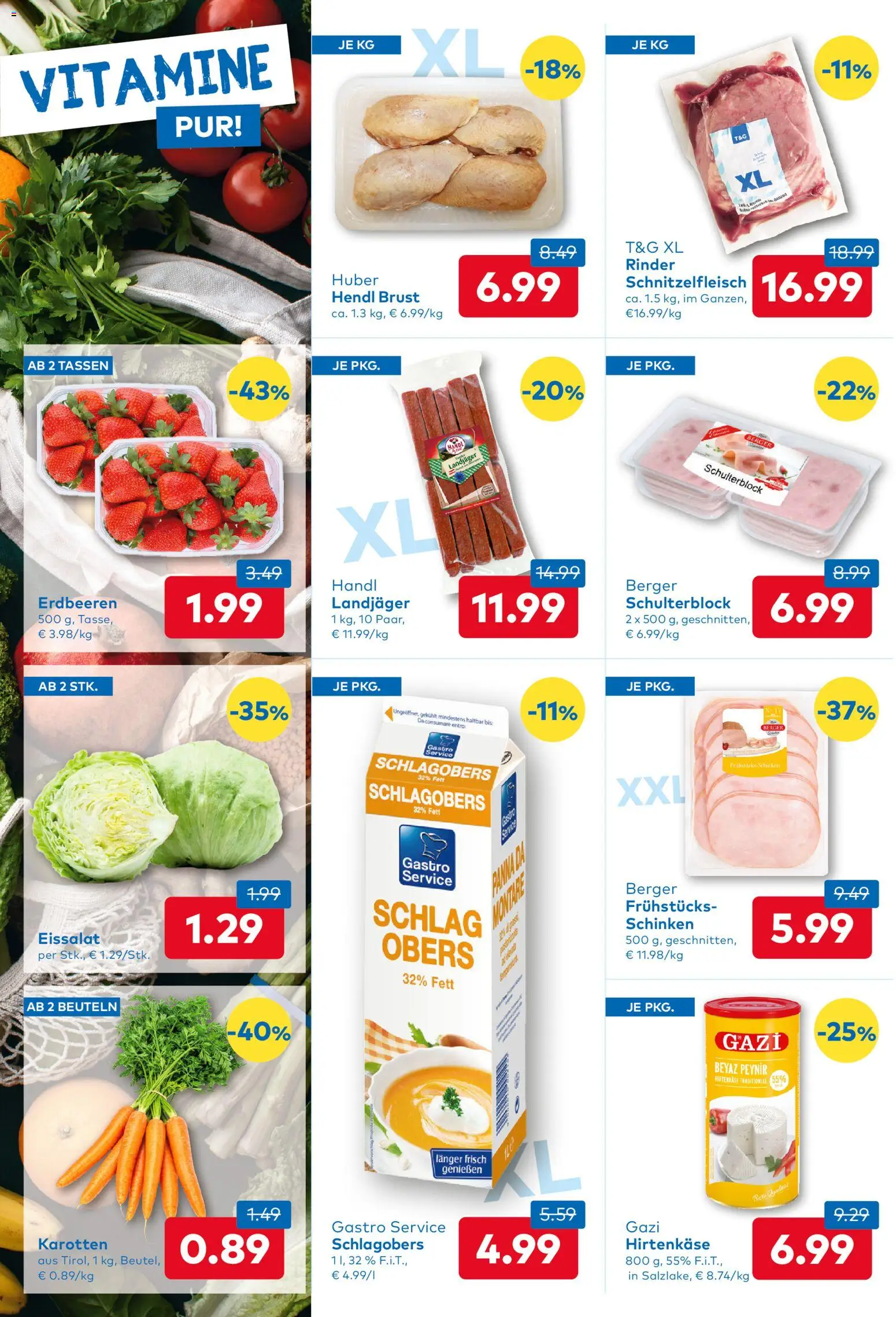 T&G Flugblatt gültig ab 09.04.2026 | Seite: 2 | Produkte: Erdbeeren, Schinken