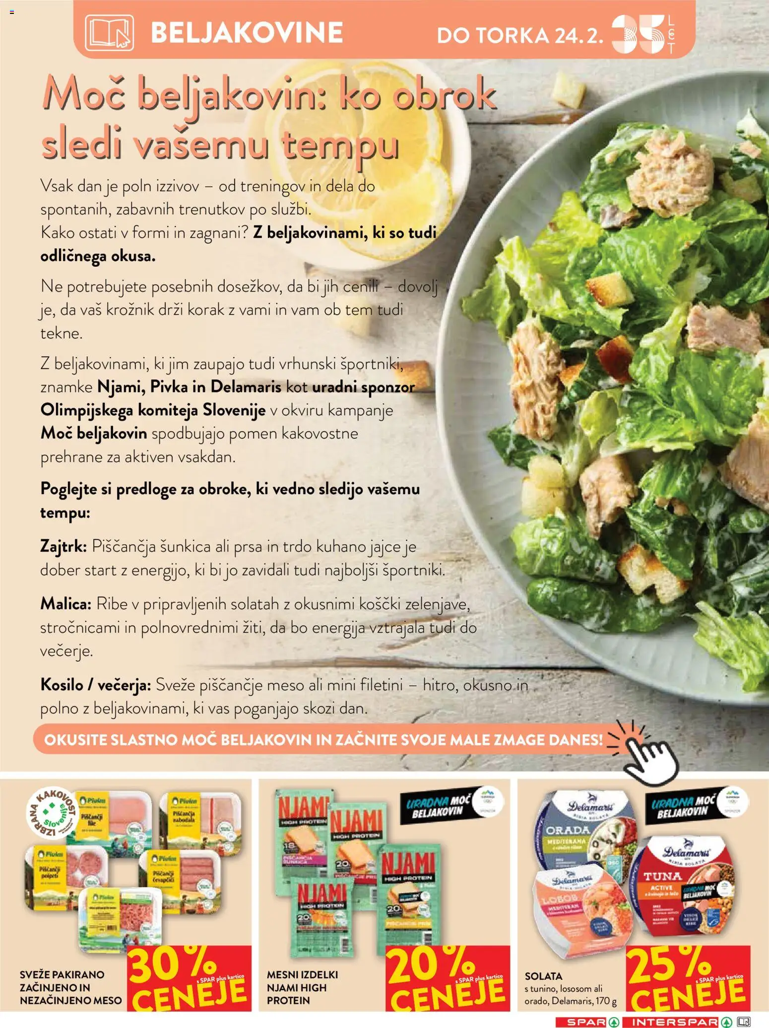 Novi Spar katalog ponudbe – veljaven od 18.02.2026 | Stran: 11 | Izdelki: Tuna, Orada, Piscancje meso, Solata