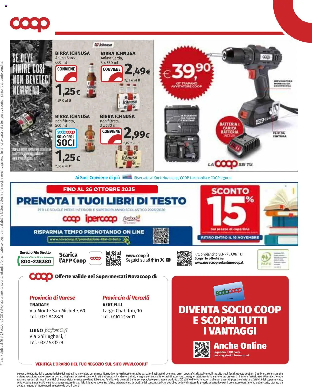 Volantino COOP del 16.10.2025 | Pagina: 33 | Prodotti: Cintura, Data, Trapano, Batteria