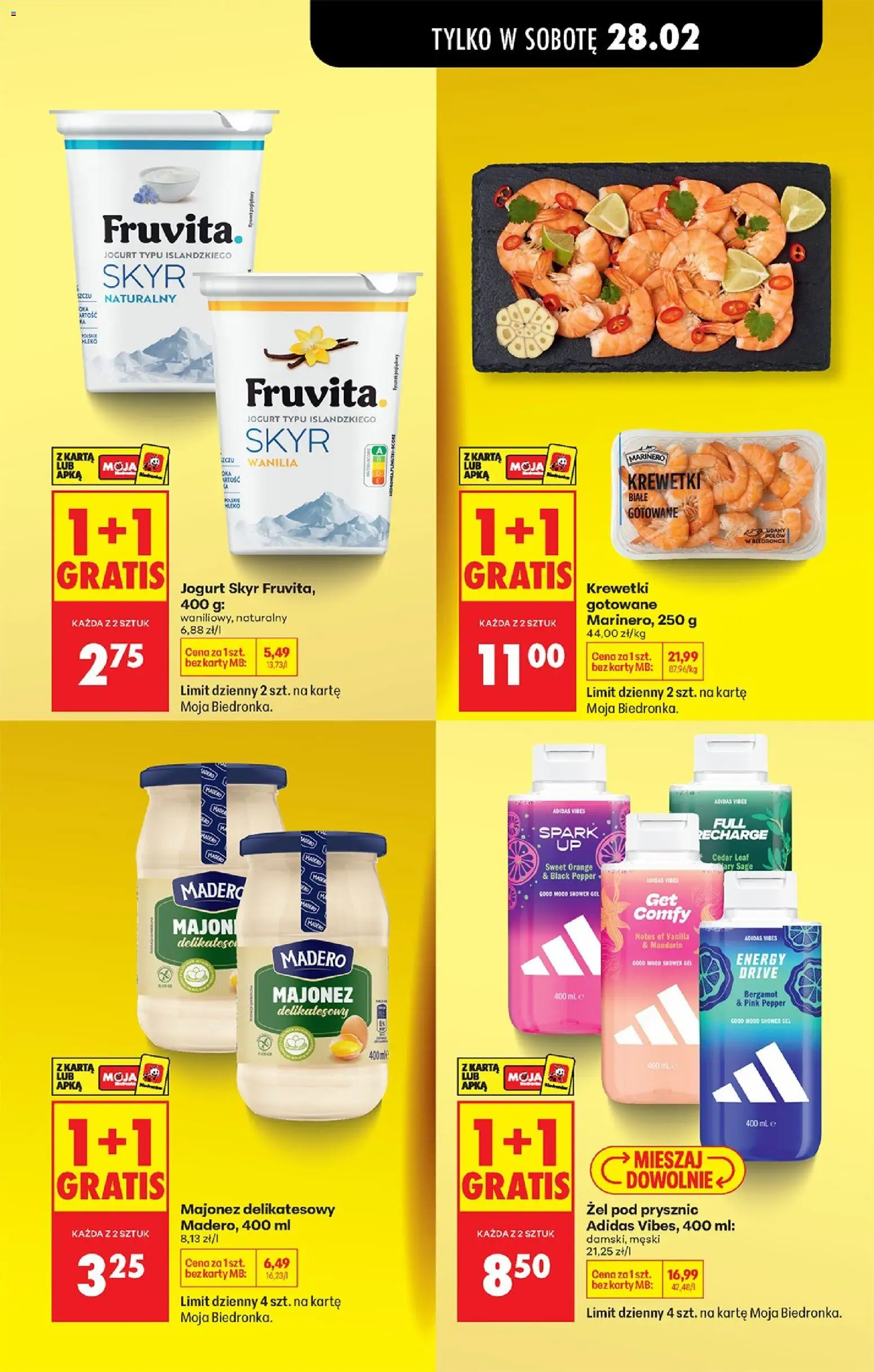 Biedronka gazetka - Oferta w tym tygodniu od 26.02.2026 | Strona: 9 | Produkty: Krewetki, Krewetki białe, Prysznic, Skyr