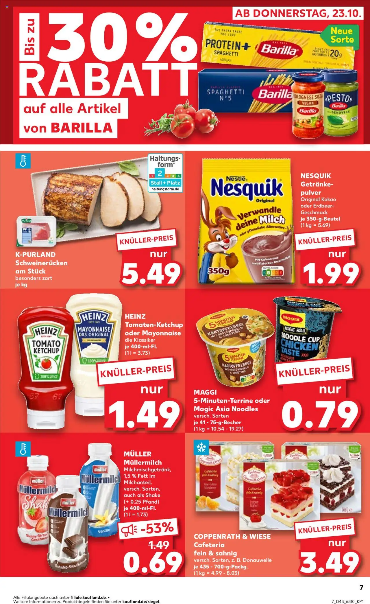 Kaufland prospekt Köln	 – gültig ab 23.10.2025 | Seite: 7 | Produkte: Maggi, Milch, Müllermilch, Ketchup