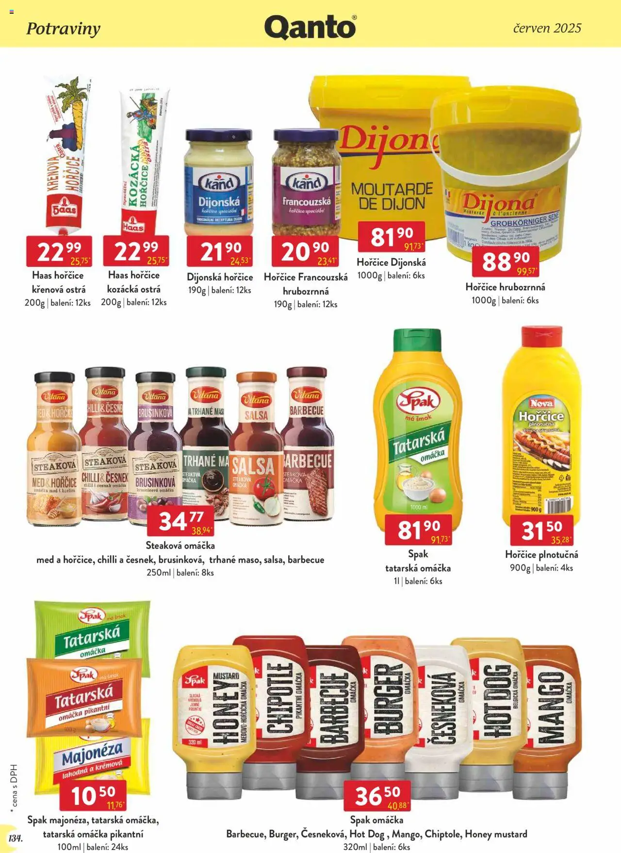 Astur & Qanto leták - Velkoobchod 06/2025 od 01.06.2025 | Strana: 134 | Produkty: Mango, Hrubozrnná hořčice, Hořčice, Potraviny