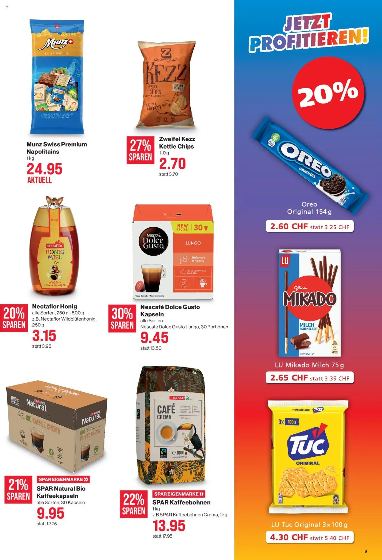 SPAR Aktionen ab 24.07.2025 | Seite: 9 | Produkte: Kaffee, Schokolade, Chips, Kessel