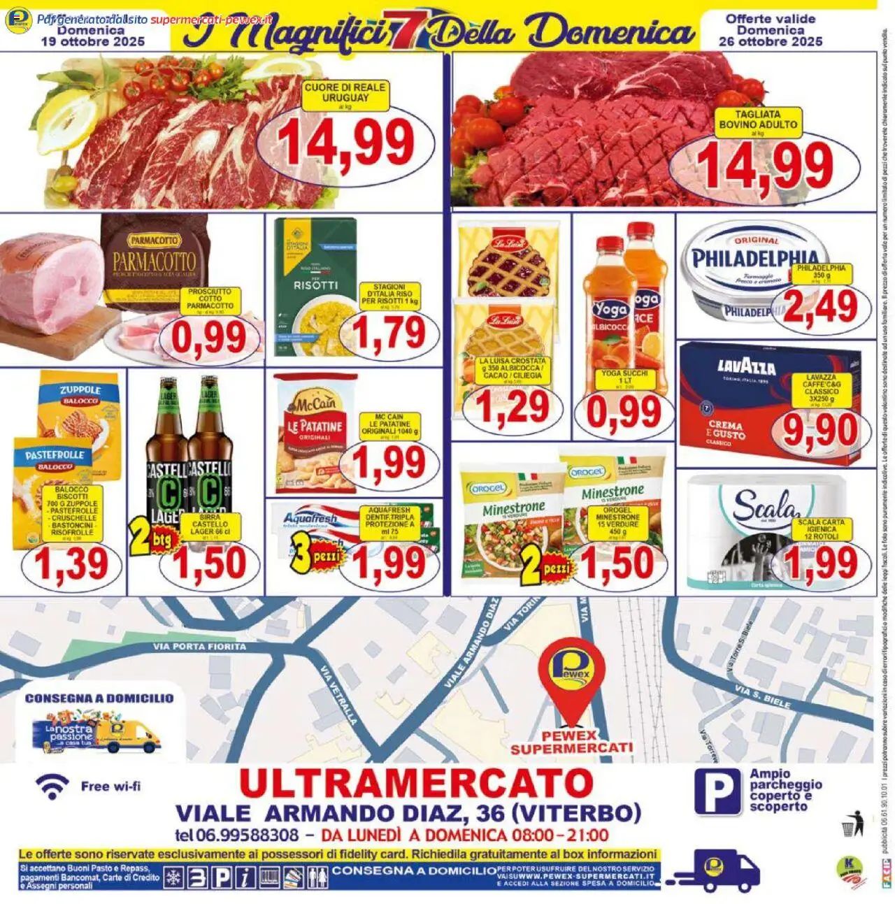Volantino Pewex del 17.10.2025 | Pagina: 24 | Prodotti: Riso, Biscotti, Prosciutto, Lavazza