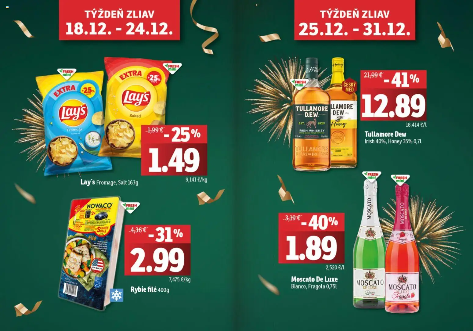 Nové Fresh akcie – leták je platný od 18.12.2025 | Strana: 2 | Produkty: Tullamore Dew