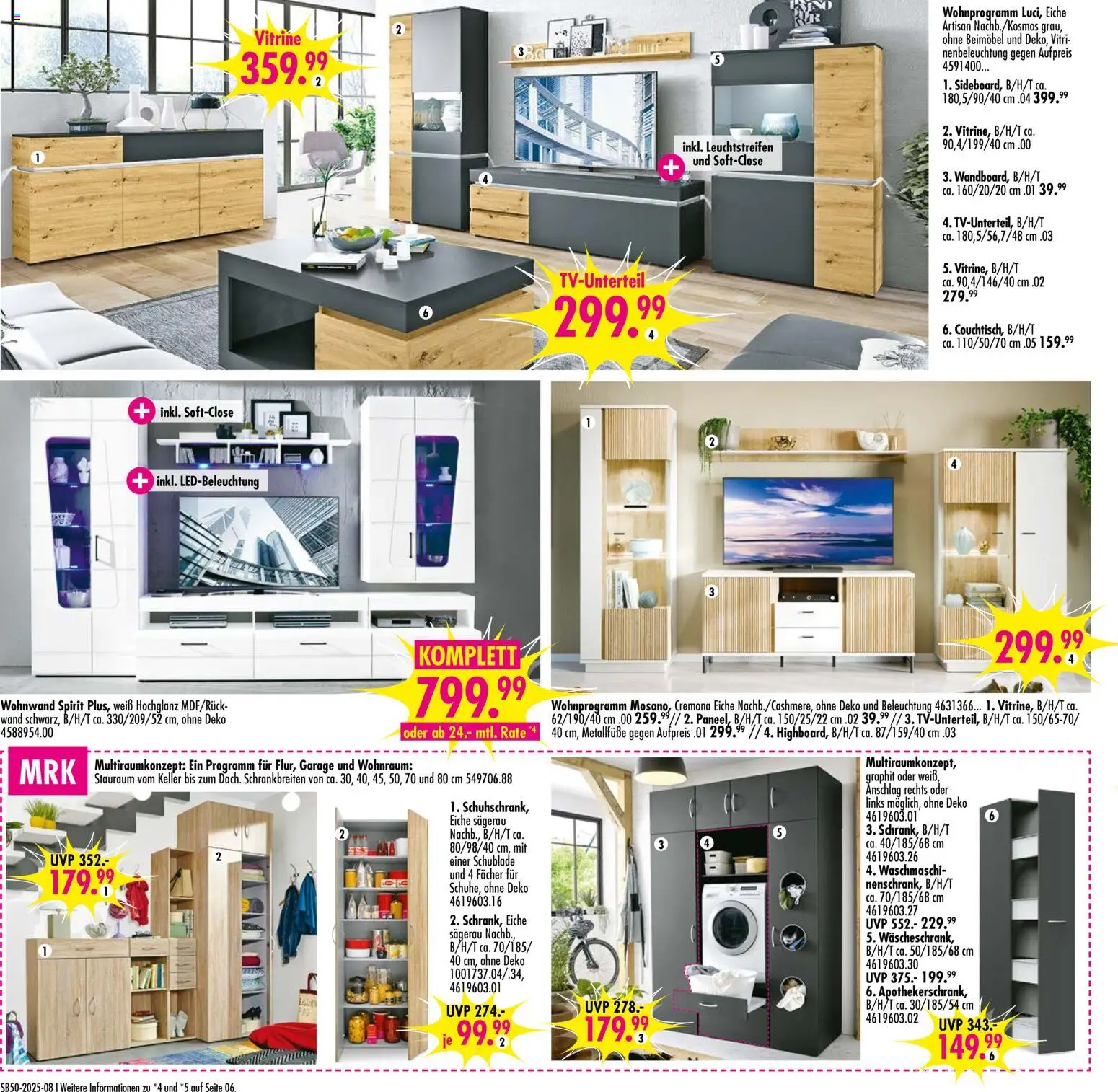 SB Möbel Boss Prospekt Berlin-Mahlsdorf	 – gültig ab 06.12.2025 | Seite: 8 | Produkte: Wohnwand, Vitrine