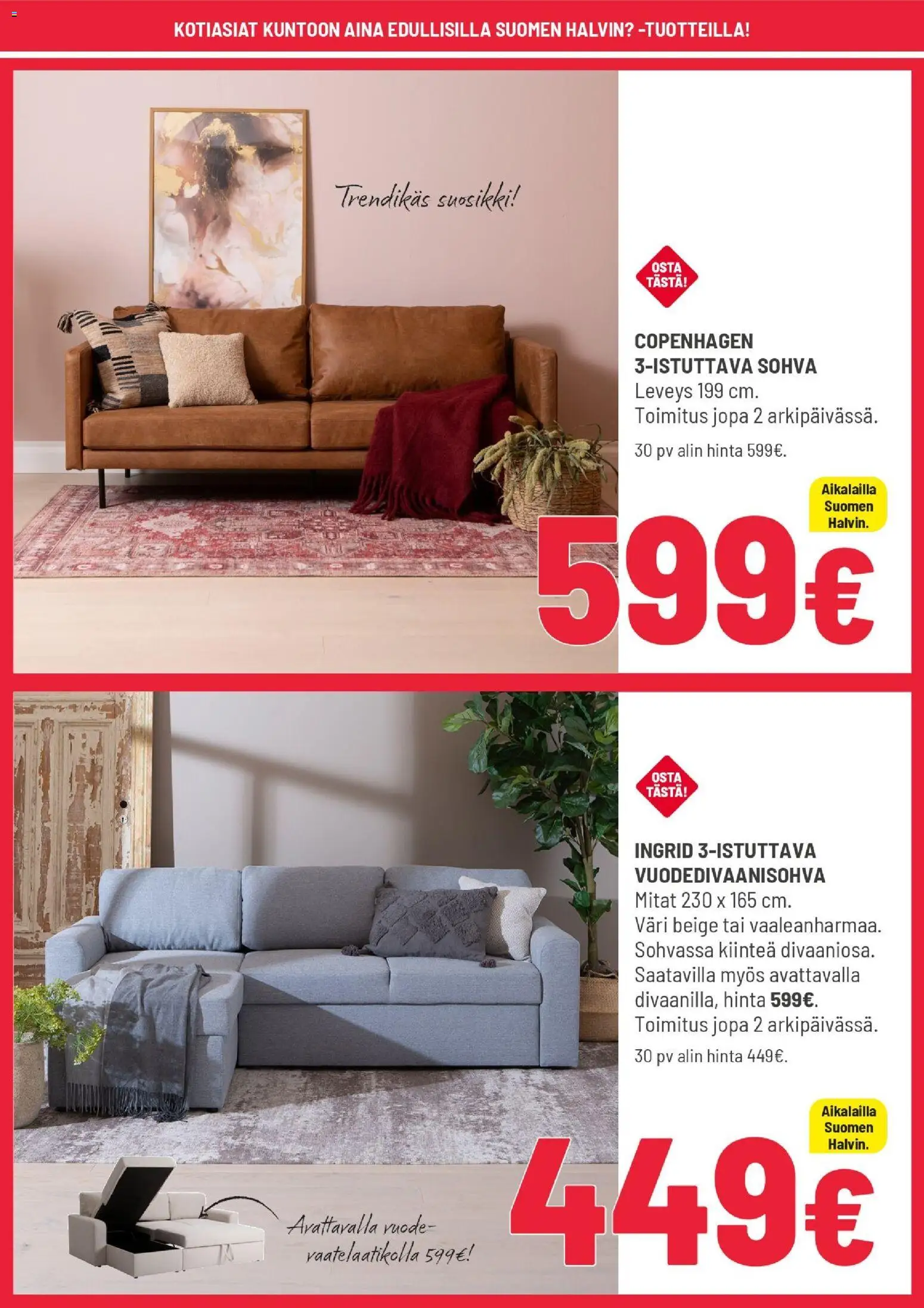 Masku tarjoukset – voimassa 26.12.2025 alkaen | Sivu: 2 | Tuotteet: Sohva
