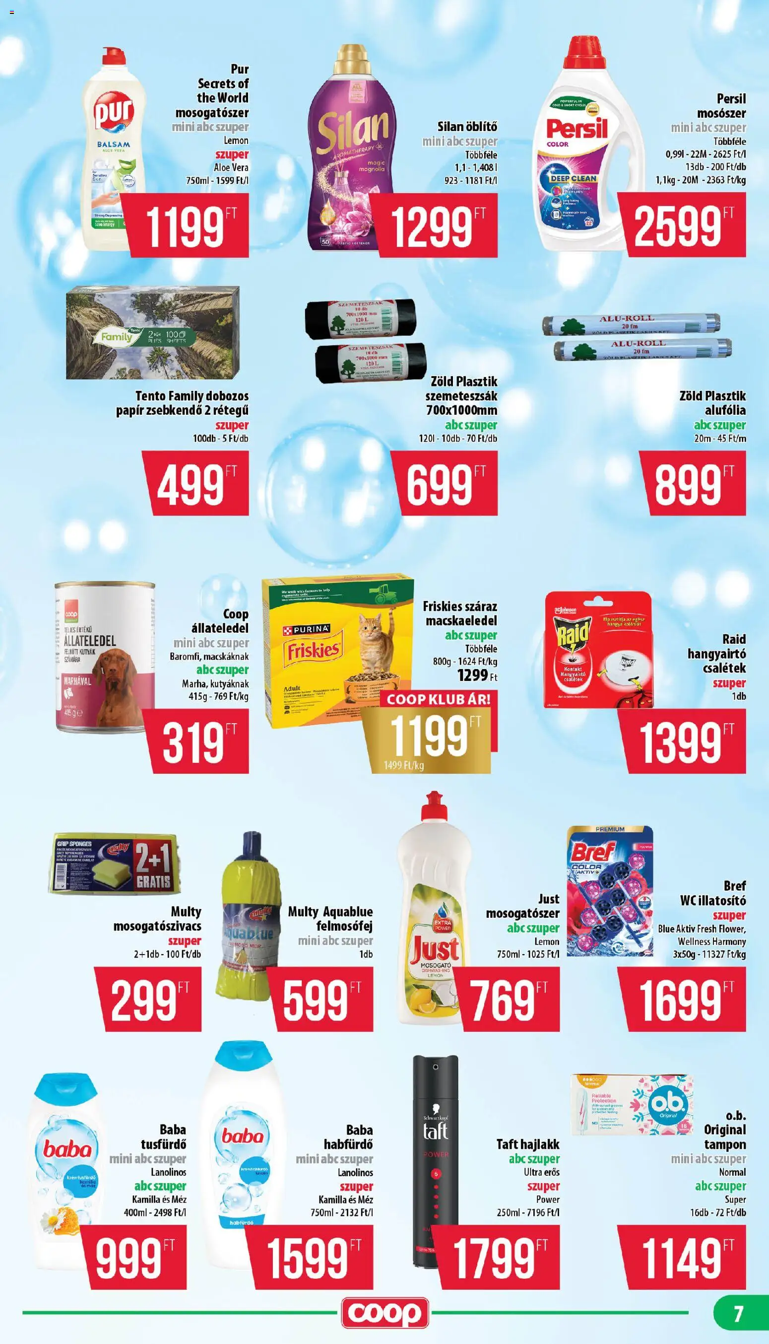COOP akciós ujság - amely érvényes a következő dátumtól: 16.04.2026 | Oldal: 7 | Termékek: Méz, Hangyairtó, Hajlakk, Mosogatószer