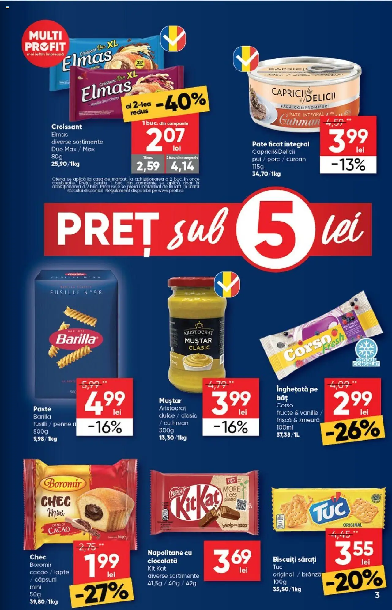 Catalog Profi City nou – valabil de la 20.08.2025 | Pagină: 3 | Produse: Frișcă, Biscuiți, Înghețată, Fructe