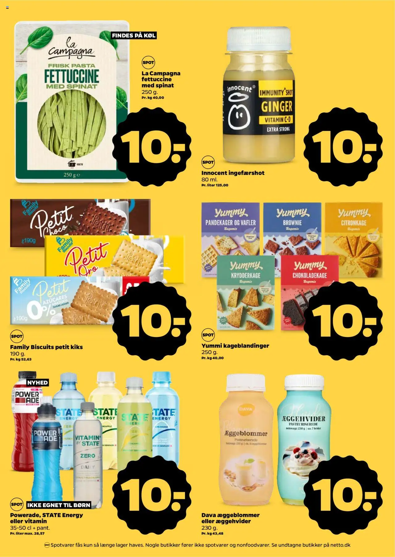 Netto Tilbudsavis gyldig fra 23.08.2025 | Side: 2 | Produkter: Chokoladekage, Pasta, Spinat, Ingefærshot