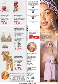 AVON leidinys galioja nuo 01.04.2026 | Puslapis: 135 | Prekių: Rankšluostis, Liemenėlė, Pižama