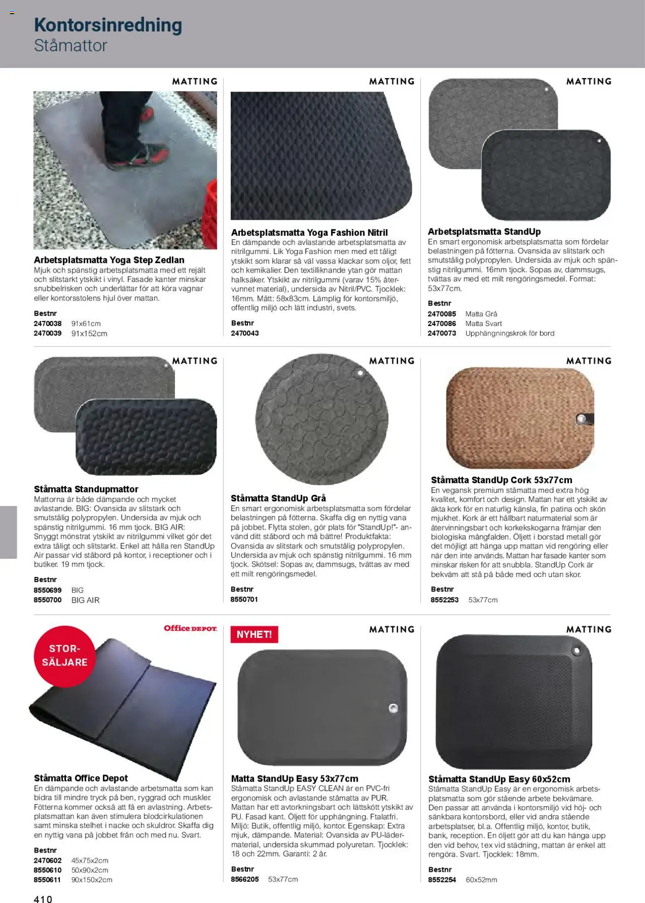 Office Depot reklamblad aktuell från 01.02.2025 | Sida: 412 | Produkter: Bord, Matta, Klackar