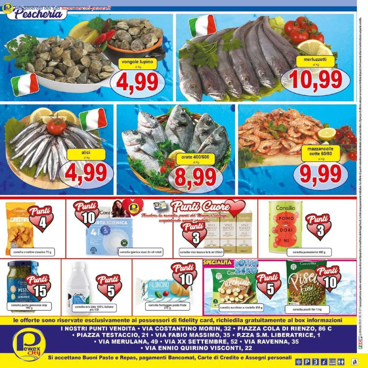 Volantino Pewex del 25.07.2025 | Pagina: 16 | Prodotti: Mazzancolle, Vino, Zucchine, Alici