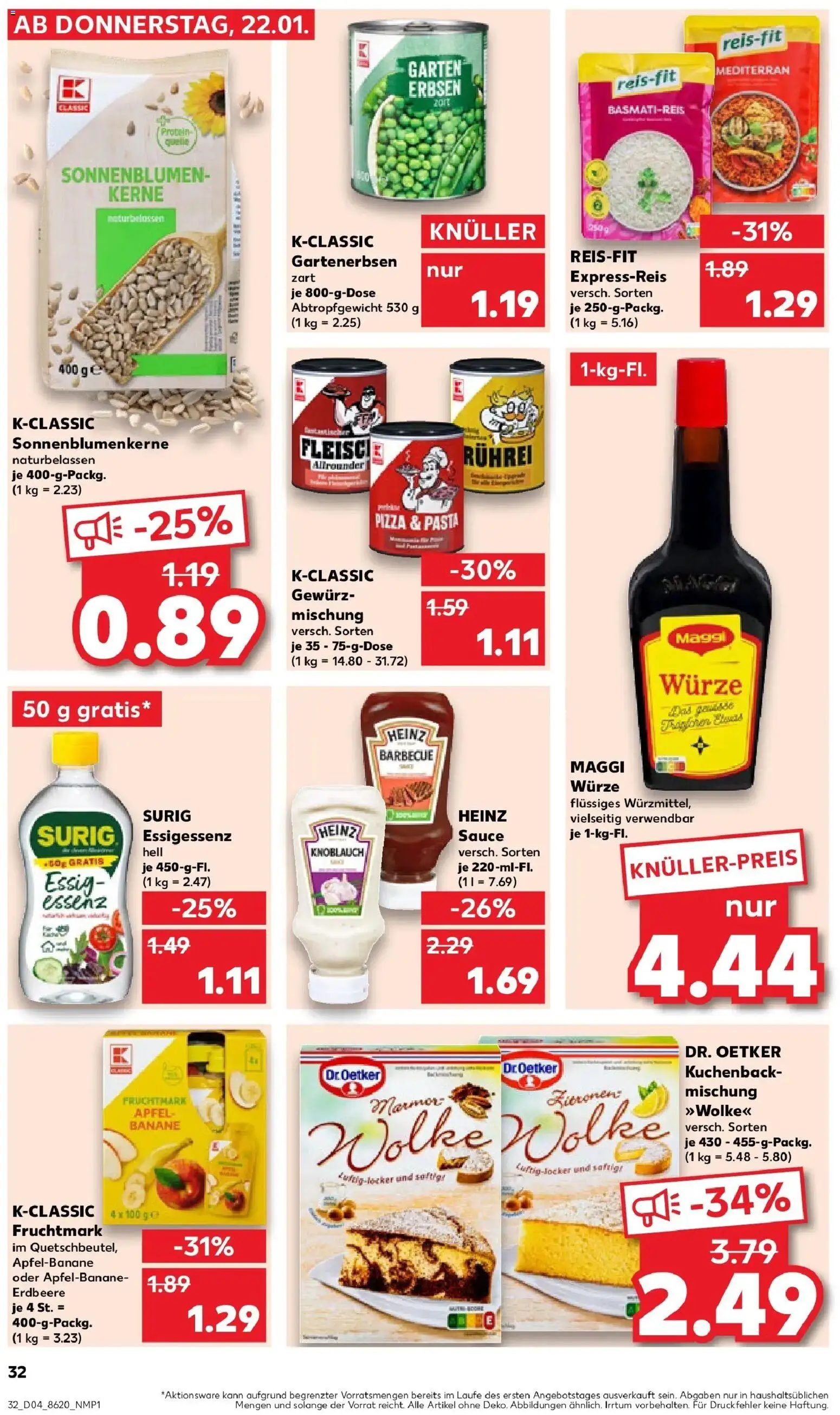 Kaufland prospekt Bergkamen	 – gültig ab 25.01.2026 | Seite: 32 | Produkte: Maggi, Äpfel, Knoblauch, Pasta