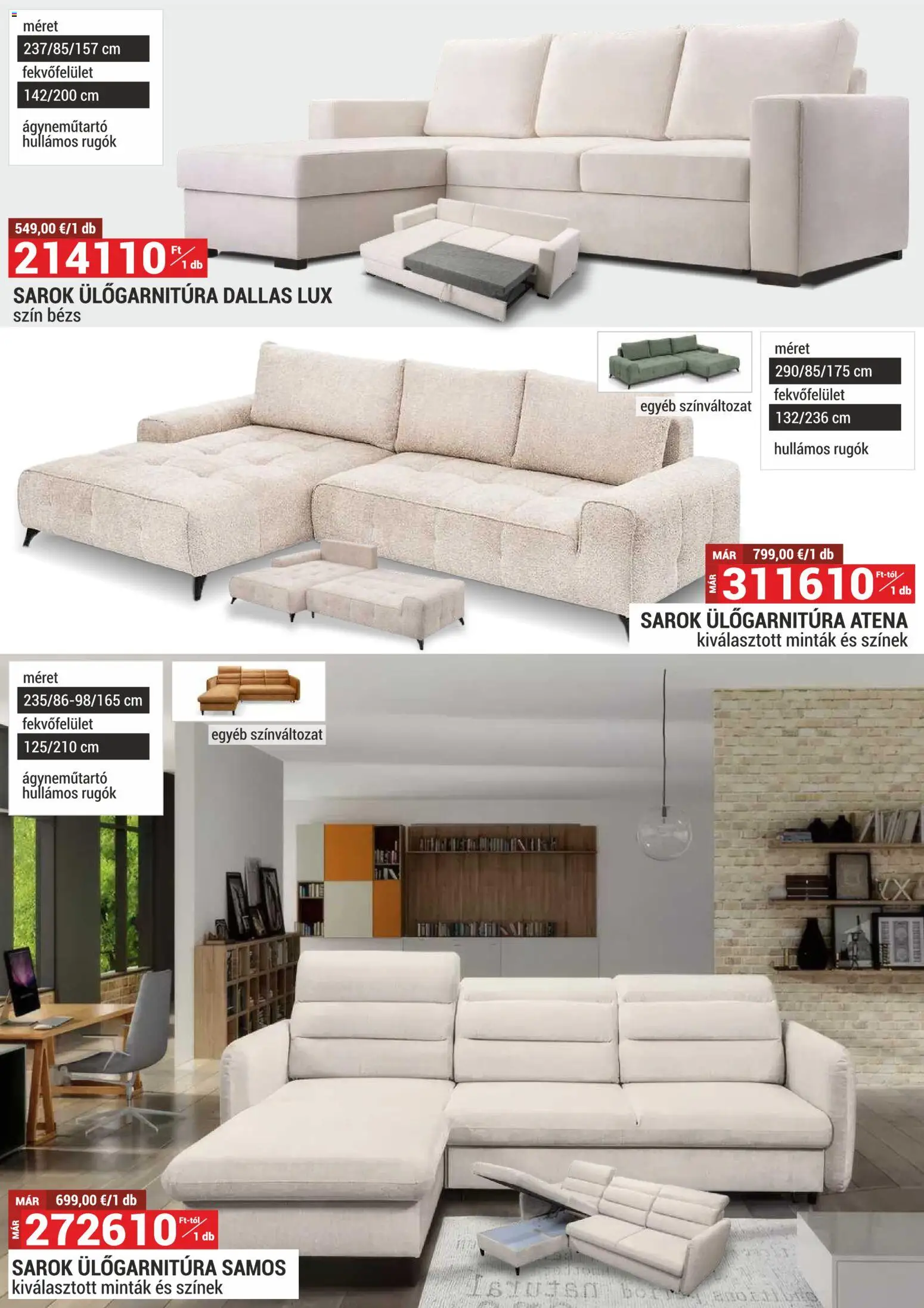 Merkury Market akciós ujság - amely érvényes a következő dátumtól: 01.02.2026 | Oldal: 11 | Termékek: Sarok ülőgarnitúra