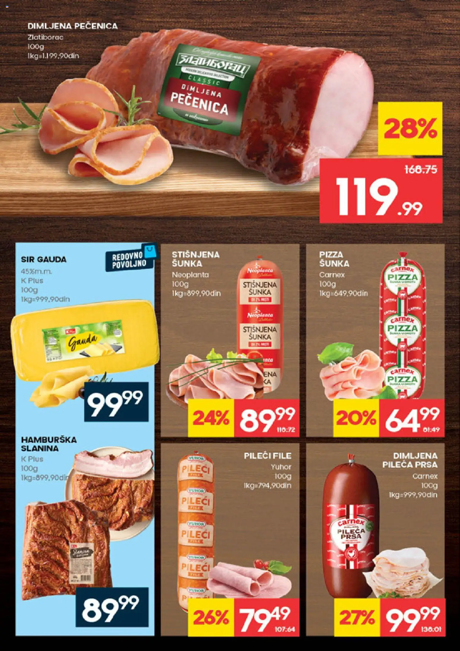Idea katalog - važi od 19.02.2026 | Strana: 6 | Proizvode: Pileći file, Gouda, Šunka, Pečenica