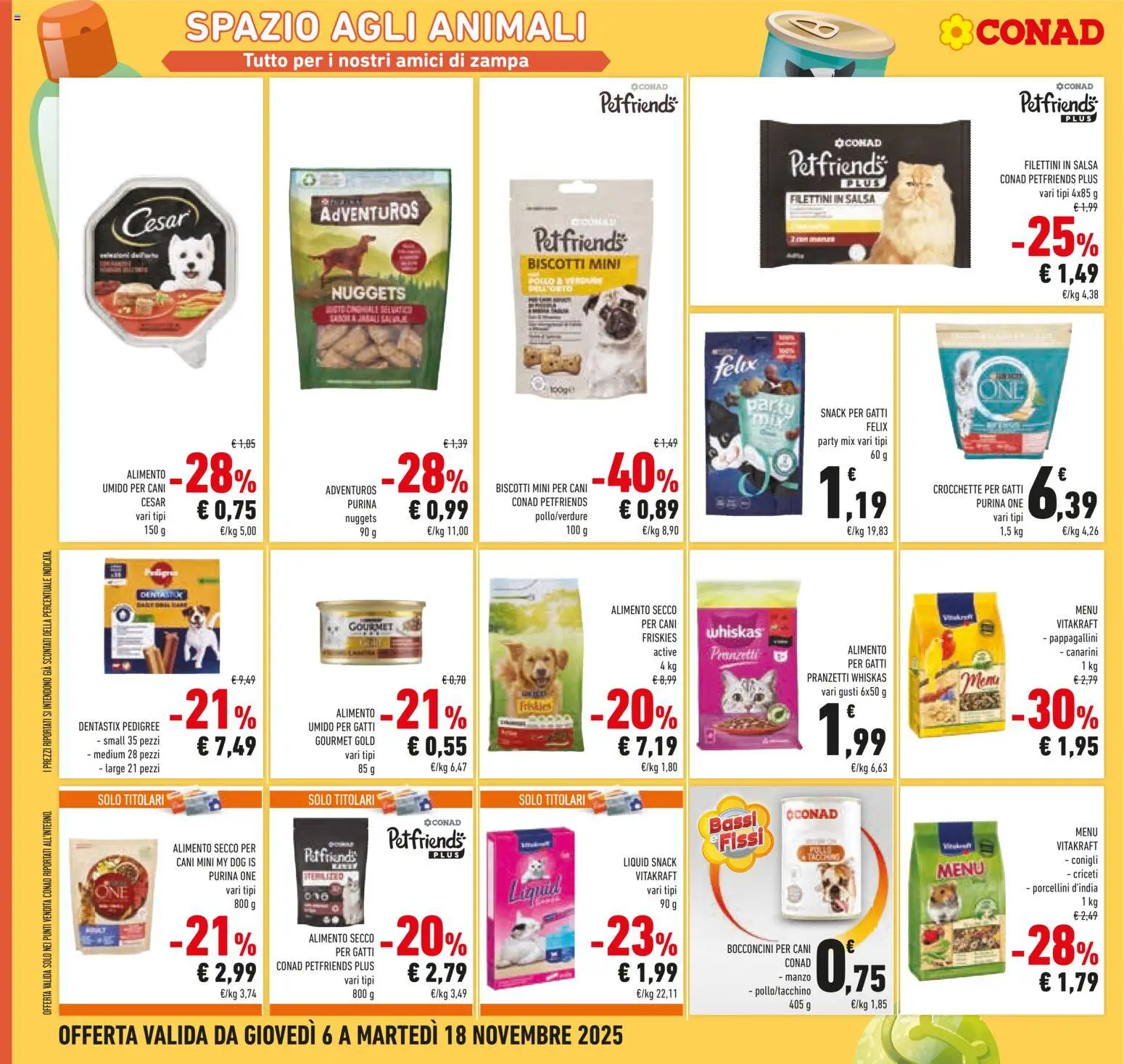 Volantino Conad del 06.11.2025 | Pagina: 38 | Prodotti: Manzo, Biscotti, Nuggets, Salsa