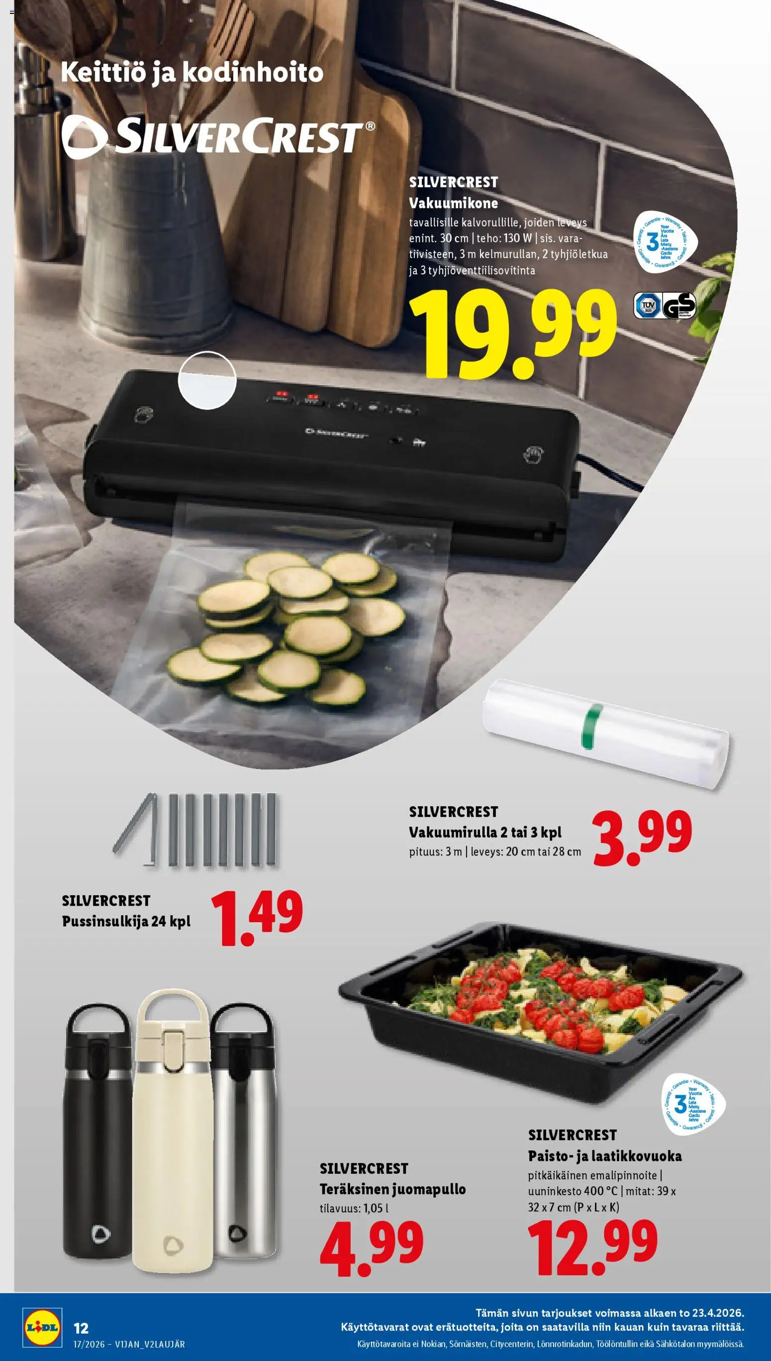 Lidl tarjoukset - Rovaniemi – voimassa 23.04.2026 alkaen | Sivu: 18 | Tuotteet: Keittiö