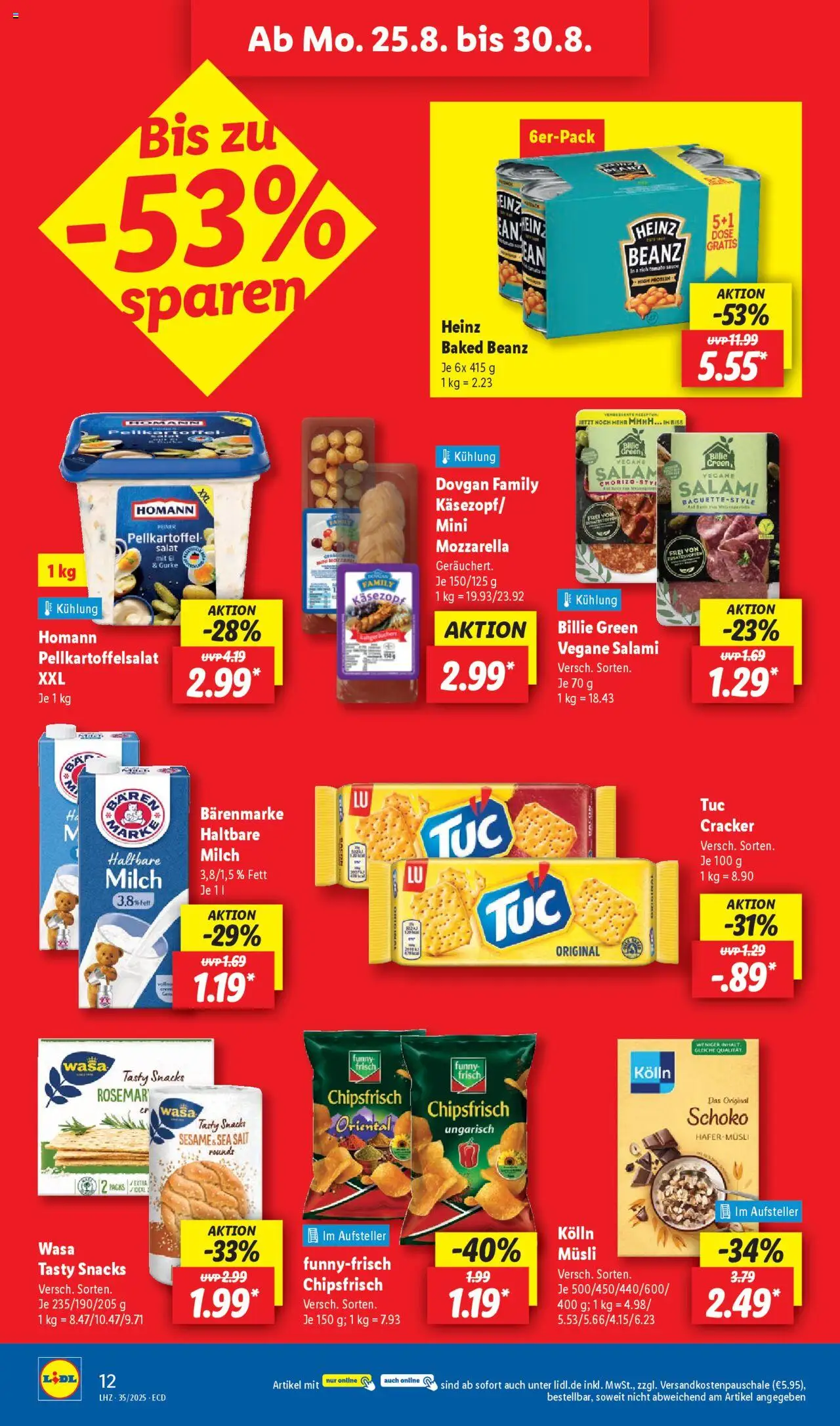 Lidl Prospekt 	 - gültig ab dem 25.08.2025 | Seite: 18 | Produkte: Musli, Kolln, Mozzarella, Salat