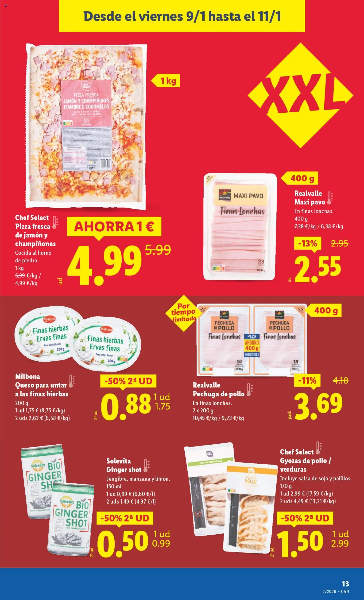 Lidl - Canarias │ válido desde el 05.01.2026 | Página: 25 | Productos: Queso, Pizza, Manzana, Horno