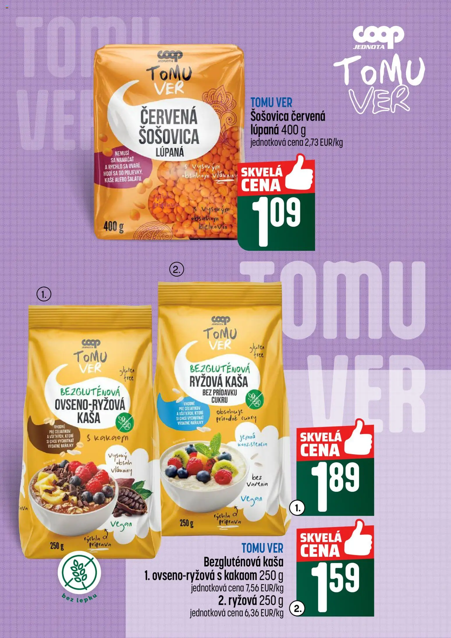 Nové COOP Jednota akcie – leták je platný od 08.01.2026 | Strana: 29 | Produkty: Šošovica