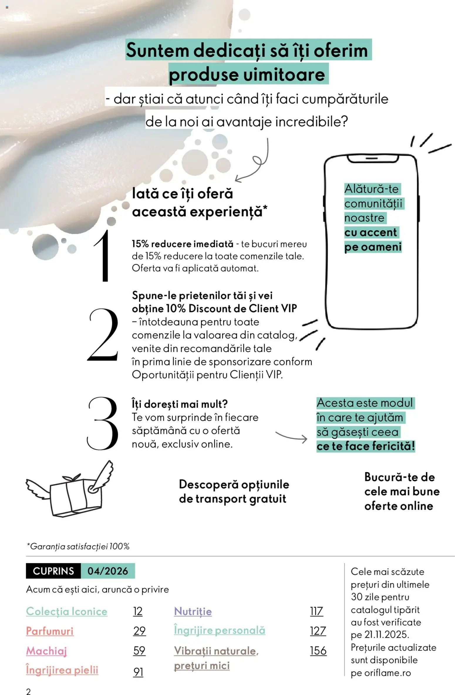 Noul catalog Oriflame – valabil de la 04.03.2026 | Pagină: 2 | Produse: Mici, Machiaj