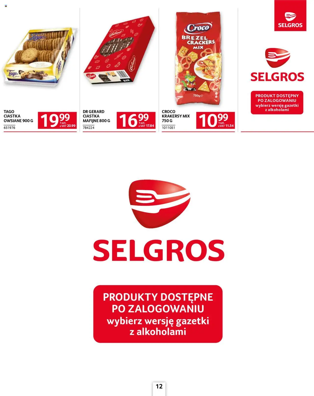 Selgros cash&carry Gazetka - Oferta dla gastronomii od 23.10.2025 | Strona: 12 | Produkty: Krakersy, Ciastka