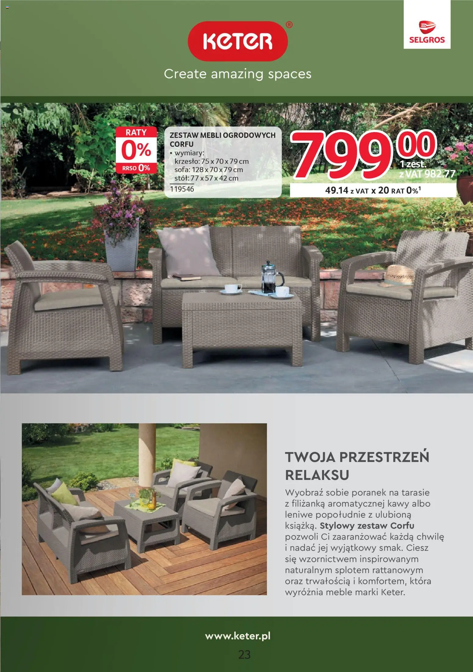 Selgros cash&carry gazetka - Oferta Spożywcza od 05.03.2026 | Strona: 22 | Produkty: Sofa, Stół, Krzesło