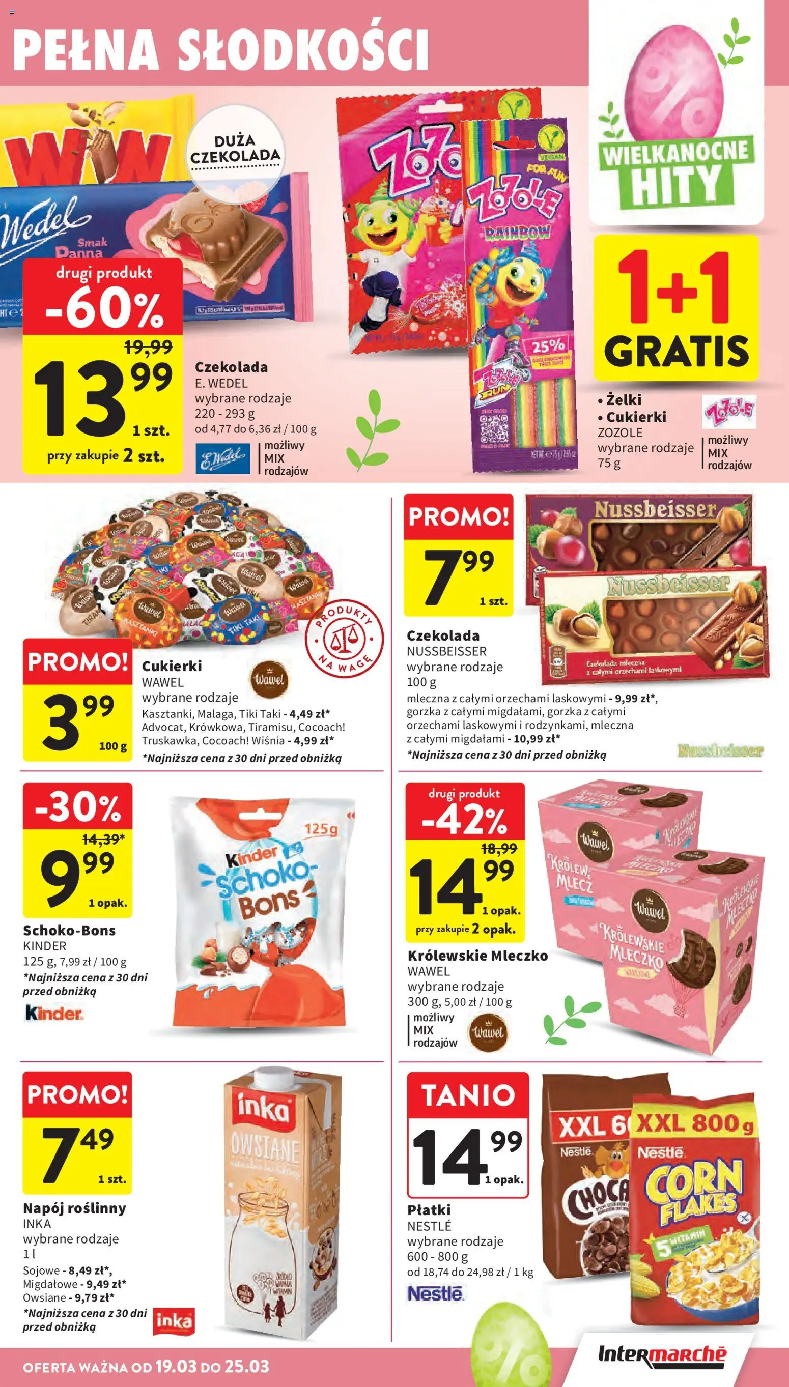 Intermarche gazetka od 19.03.2026 | Strona: 33 | Produkty: Cukierki na wagę, Królewskie Mleczko, Żelki, Czekolada