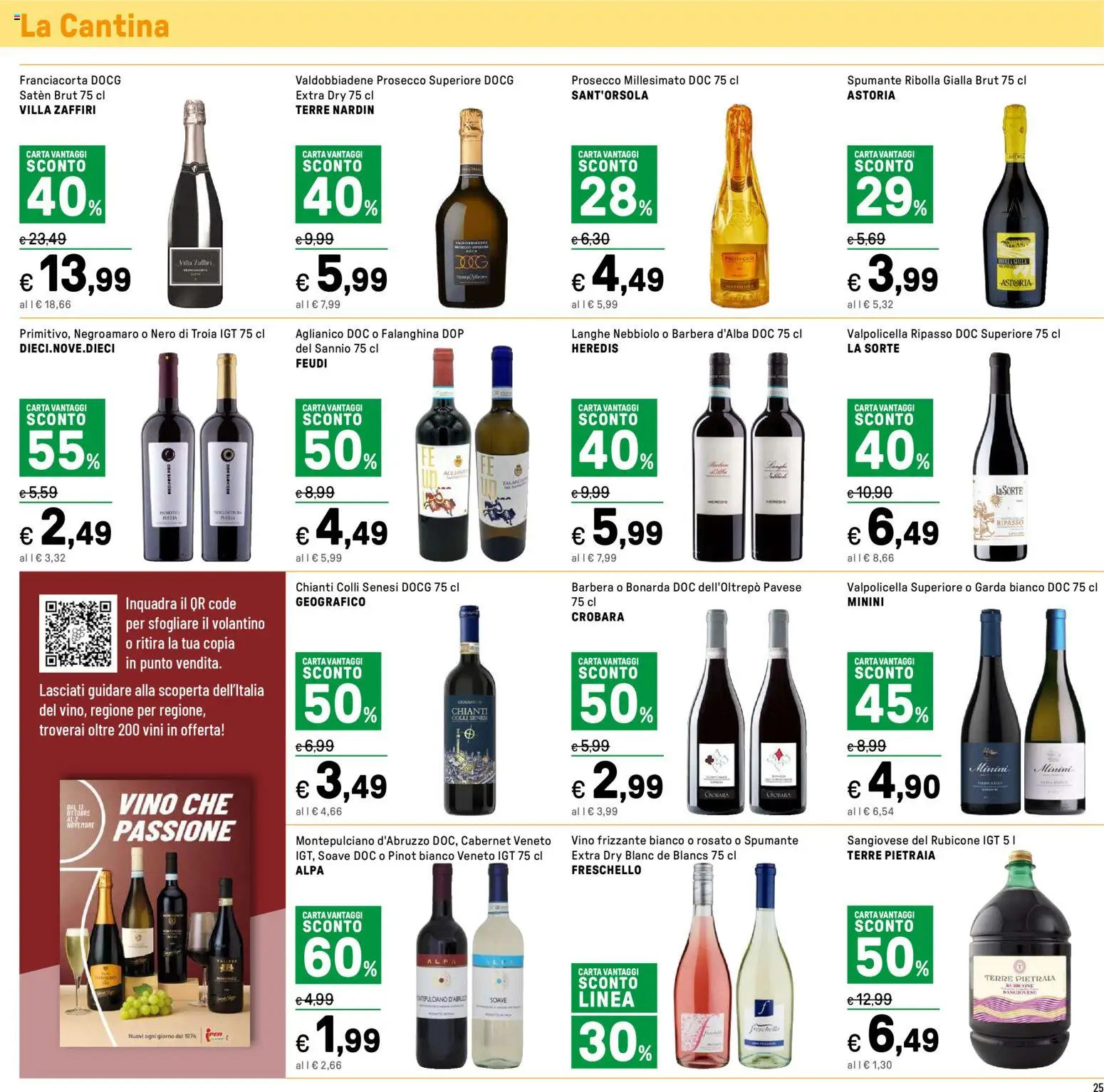 Volantino Iper del 24.10.2025 | Pagina: 25 | Prodotti: Prosecco, Vino, Spumante