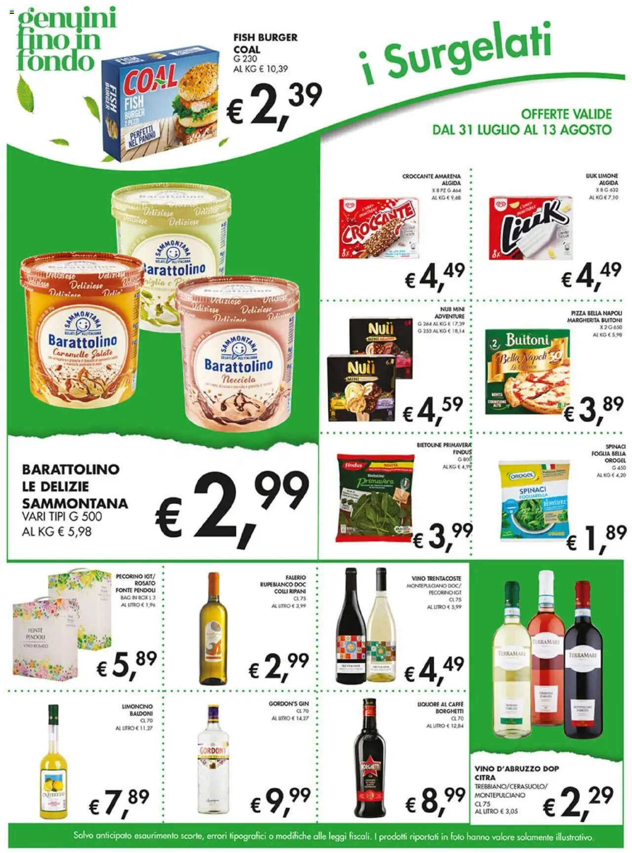 Volantino Coal del 31.07.2025 | Pagina: 11 | Prodotti: Pizza, Gin, Spinaci, Pecorino