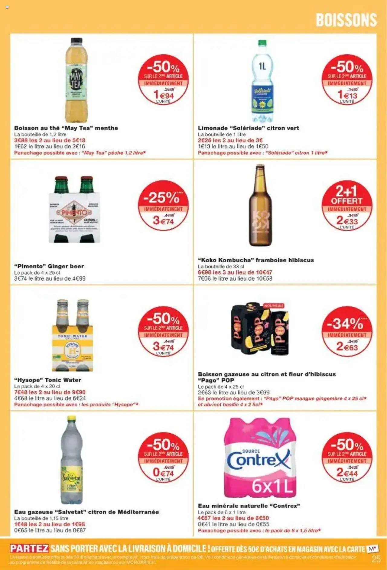  | Page: 25 | Produits: Abricot, Menthe, Pêche, Eau gazeuse