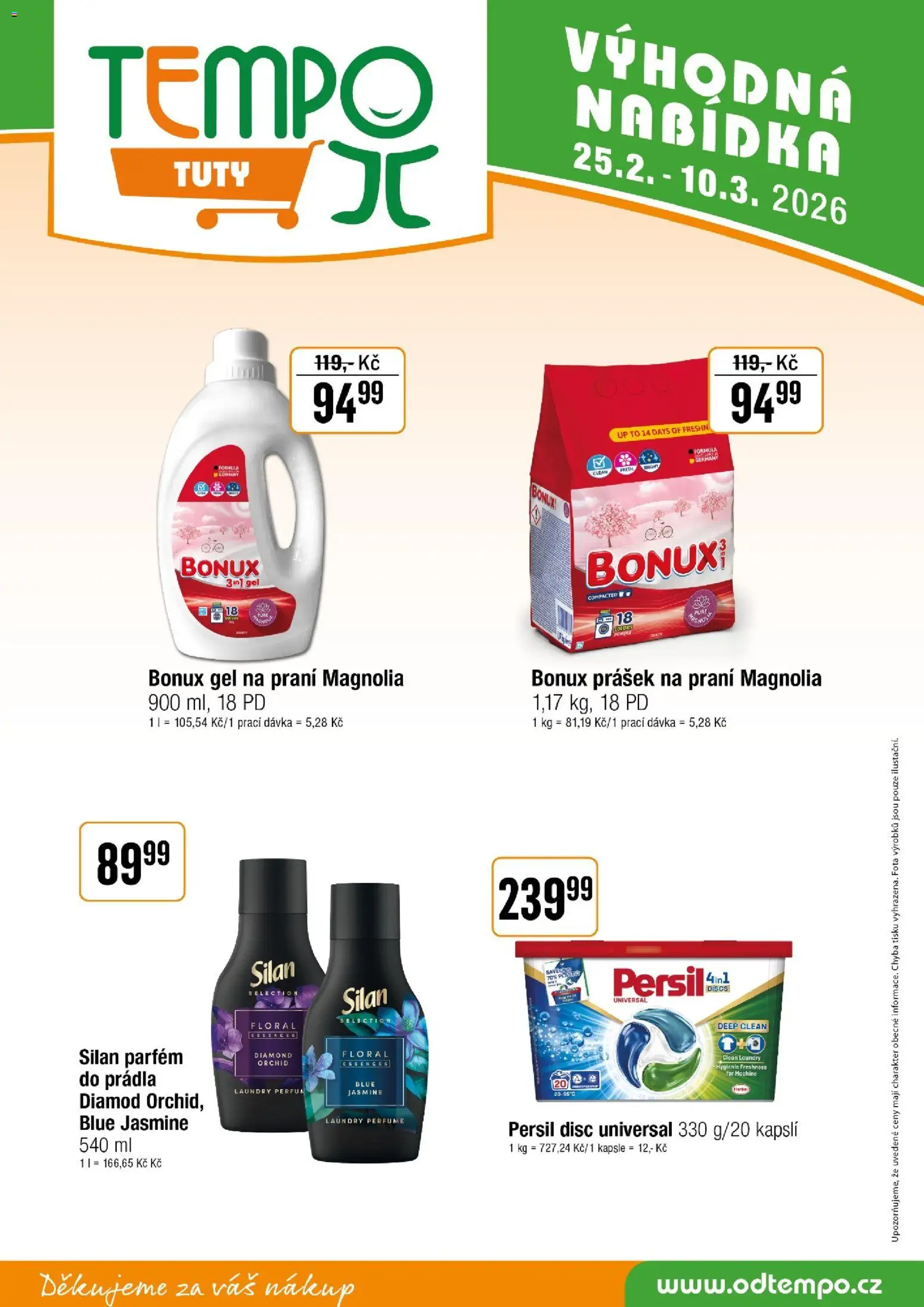 Tempo leták - Tuty od 25.02.2026 | Strana: 17 | Produkty: Kapsle, Silan, Parfém, Bonux