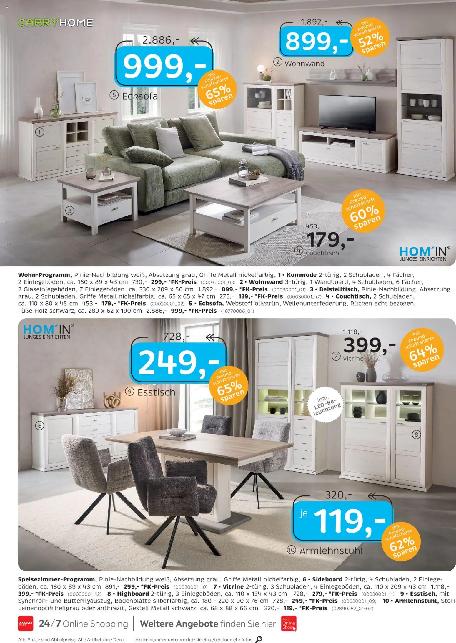 XXXL Lutz Nr. 1 beim Preis – gültig ab 02.11.2025 | Seite: 26 | Produkte: Sideboard, Wohnwand, Vitrine, Couchtisch