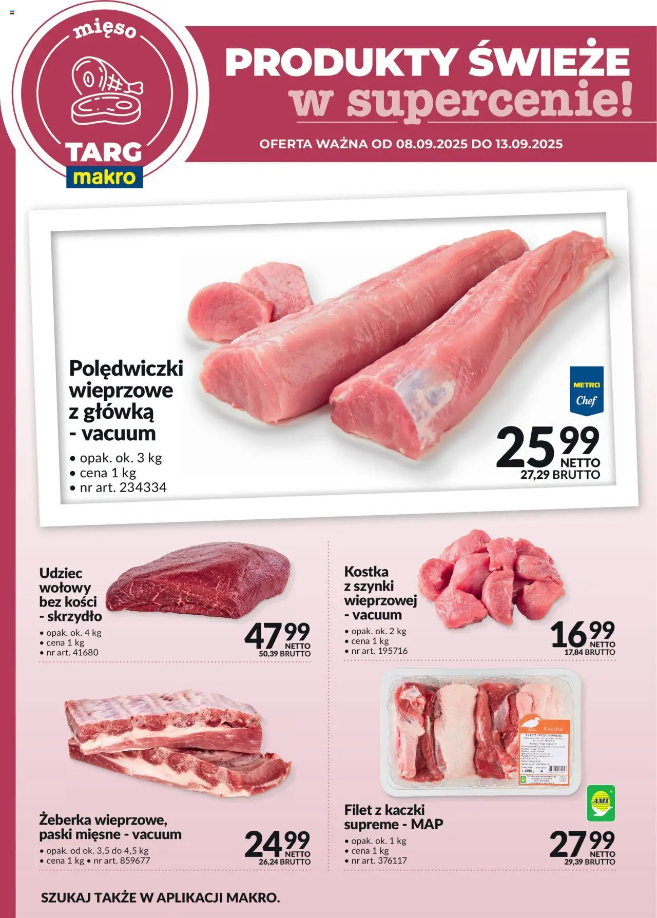 Makro Gazetka - Oferta świeża w super cenach od 08.09.2025 | Strona: 2 | Produkty: Mięso, Kaczka, Filet z kaczki, Polędwiczki wieprzowe