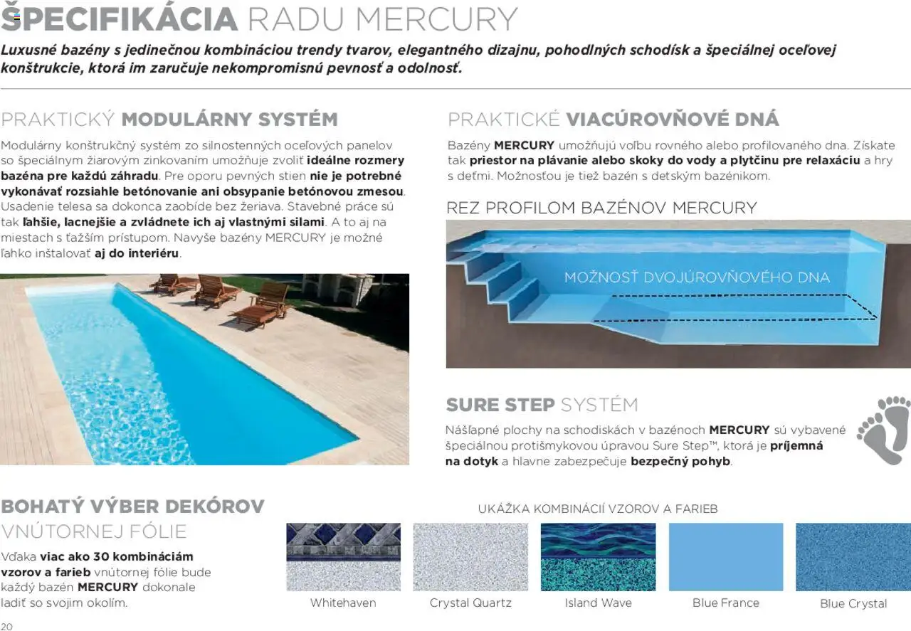 Nové Mountfield akcie – leták je platný od 15.08.2025 | Strana: 20 | Produkty: Bazény, Bazén