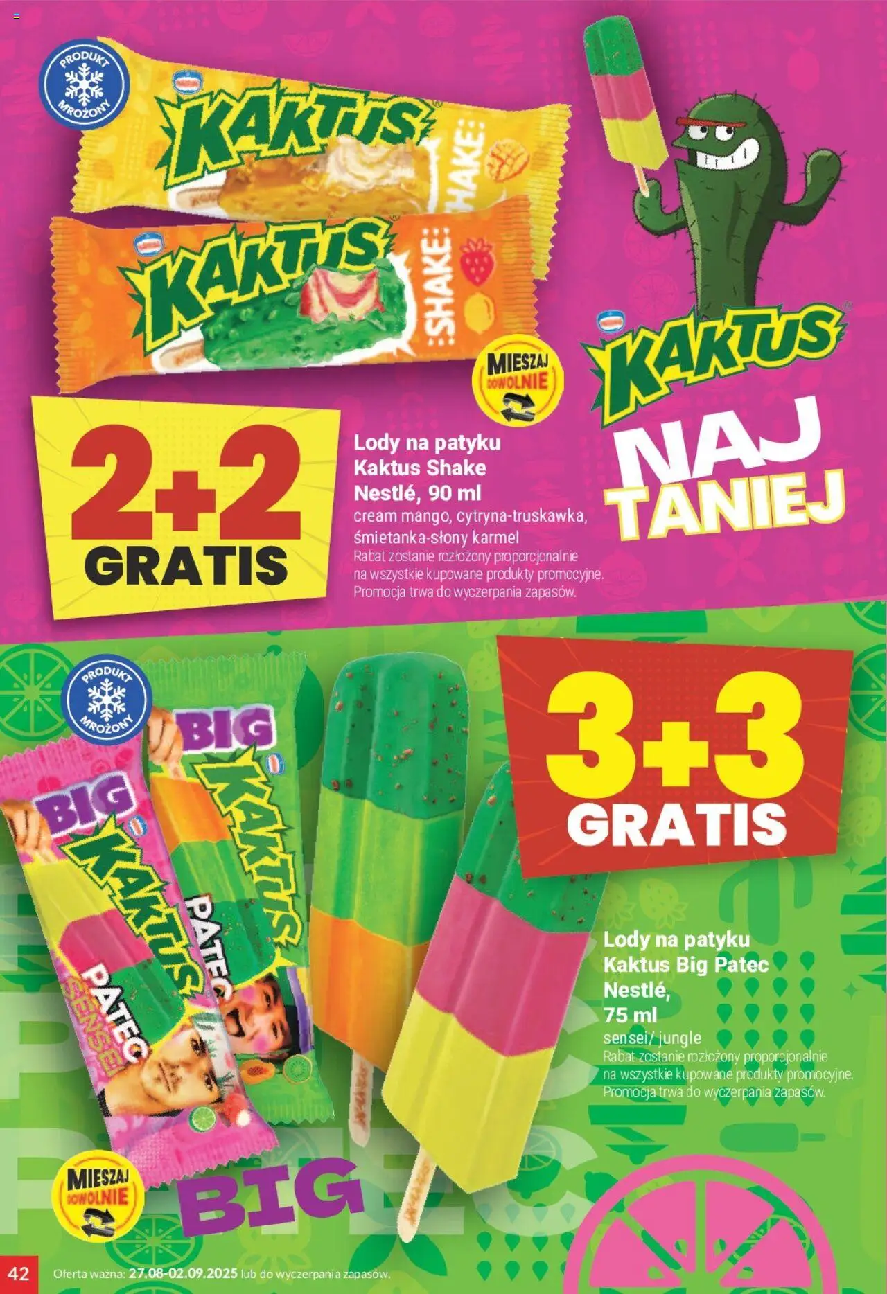 Twój Market Gazetka od 27.08.2025 | Strona: 42 | Produkty: Lody na patyku, Lody
