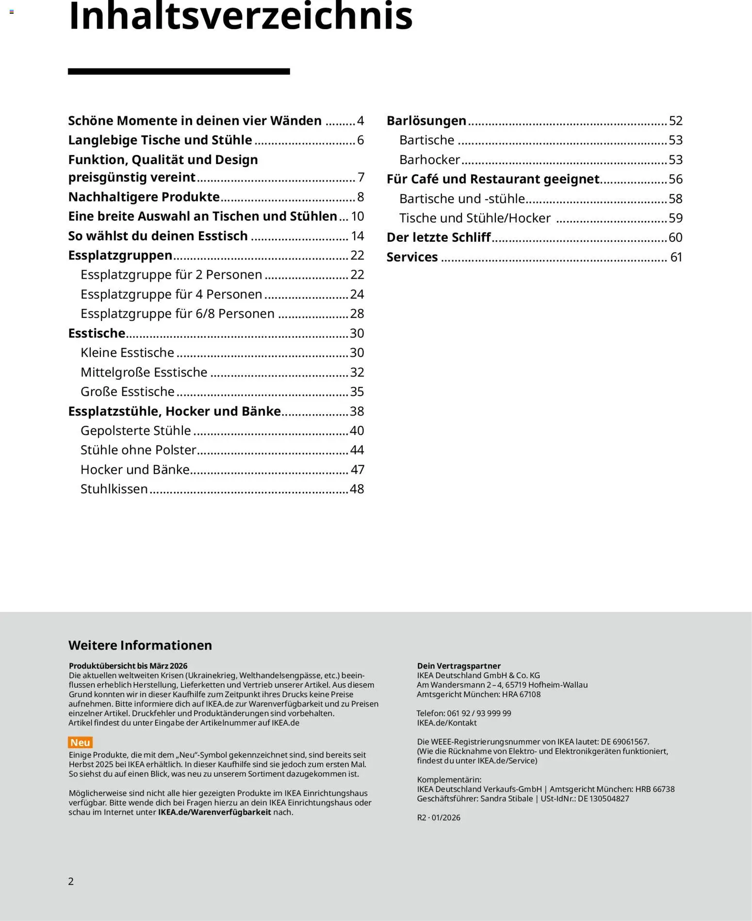 Ikea Essplatz – gültig ab 02.01.2026 | Seite: 2 | Produkte: Hocker, Esstisch, Barhocker, Telefon