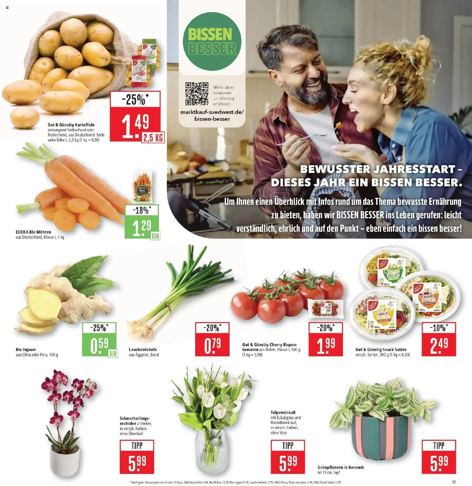 Marktkauf - Marktkauf: Wochenangebote – gültig ab 11.01.2026 | Seite: 5 | Produkte: Orchidee, Mohren, Kartoffeln, Salat