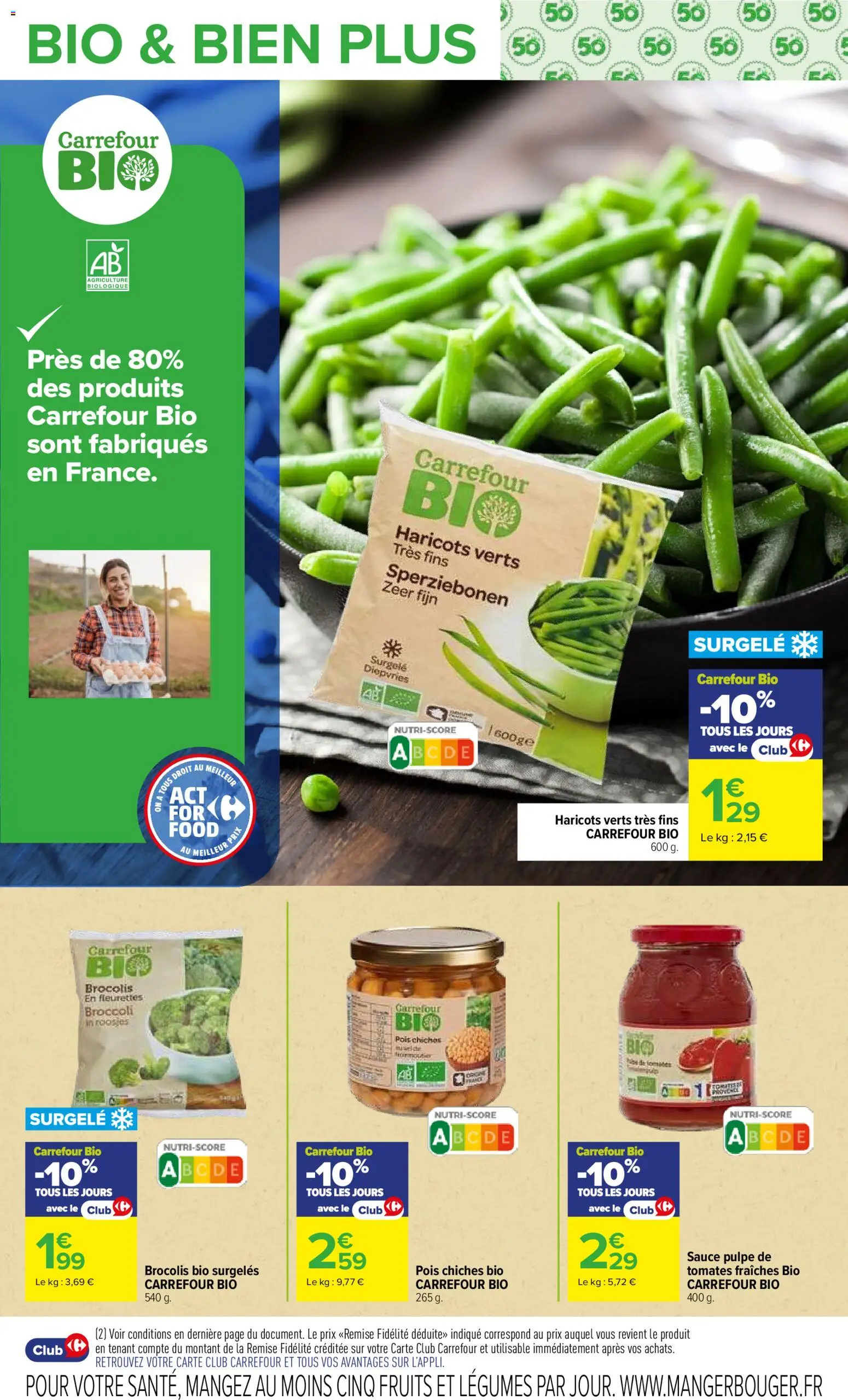 {H1} | Page: 6 | Produits: Haricots verts, Pois chiches, Pois, Tomates