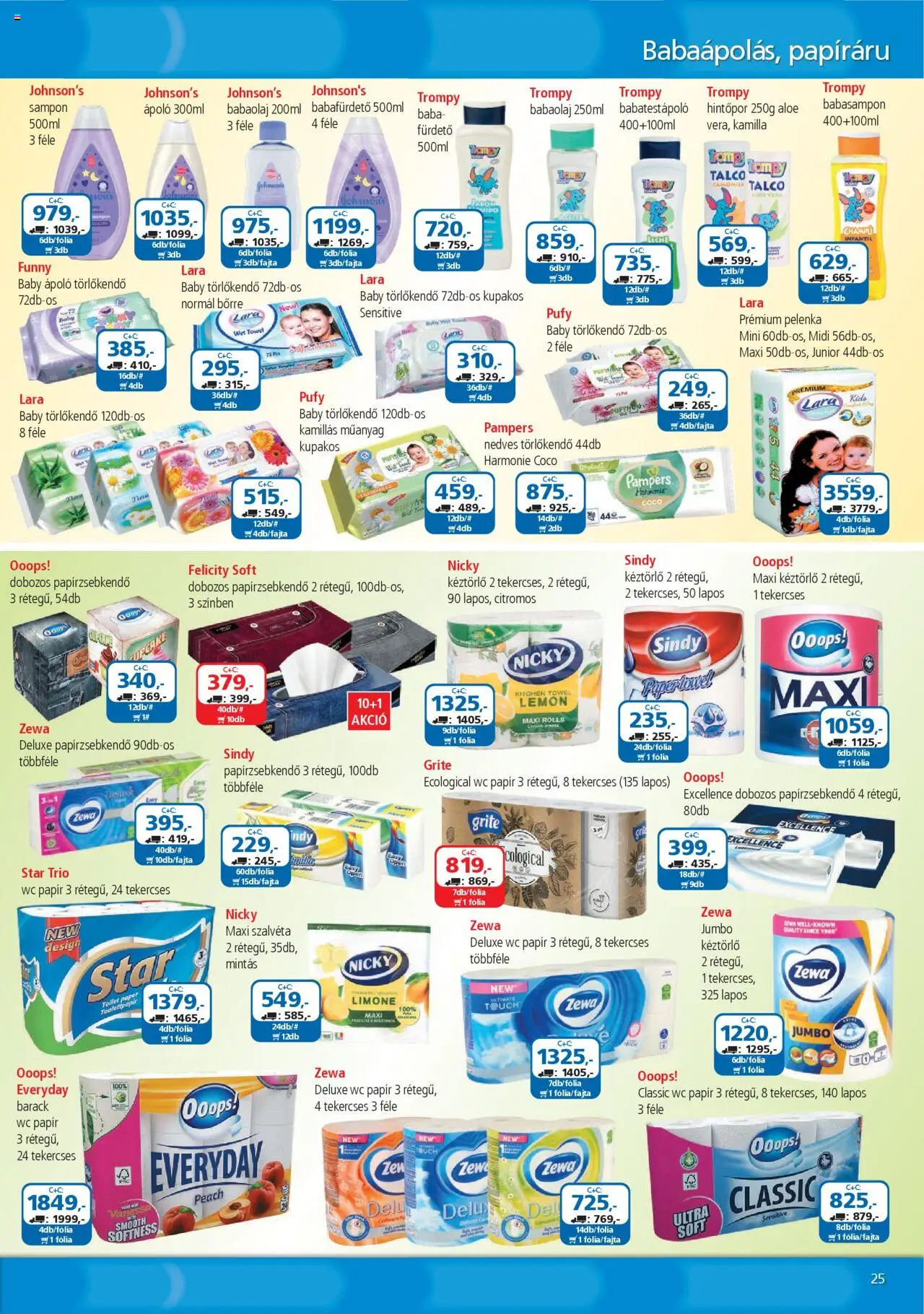 ÁRKLUB akciós ujság - amely érvényes a következő dátumtól: 01.07.2025 | Oldal: 25 | Termékek: Pampers, Pelenka, WC, Sampon