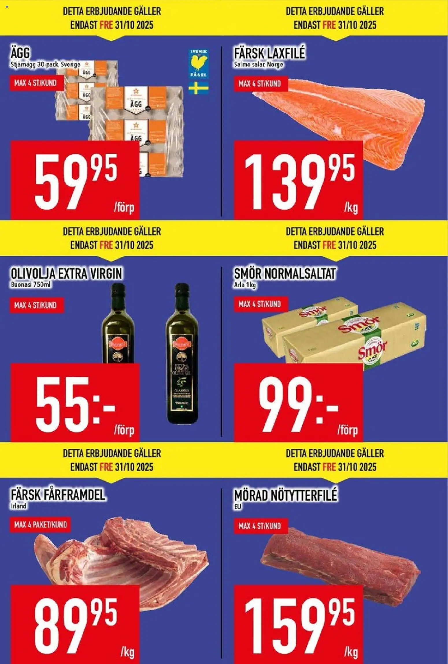 Matdax reklamblad aktuell från 27.10.2025 | Sida: 5 | Produkter: Galler, Olivolja, Smör