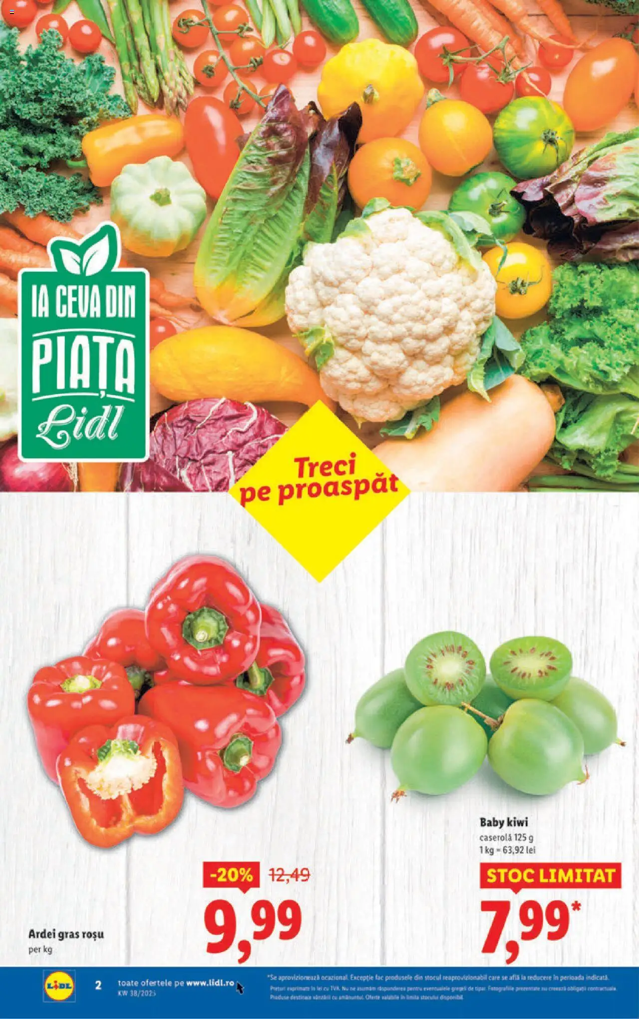 Noul catalog Lidl – valabil de la 15.09.2025 | Pagină: 2 | Produse: Ardei, Kiwi