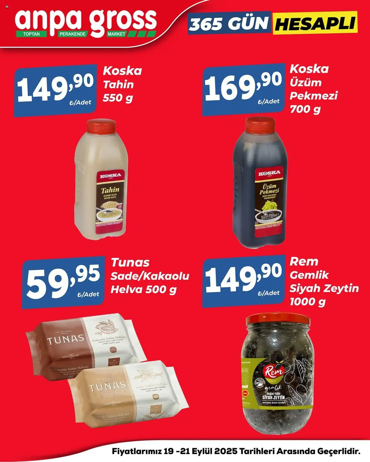 Anpa Gross İndirim - 19.09.2025 tarihinden itibaren geçerlidir | Sayfa: 7 | Ürünler: Üzüm, Zeytin