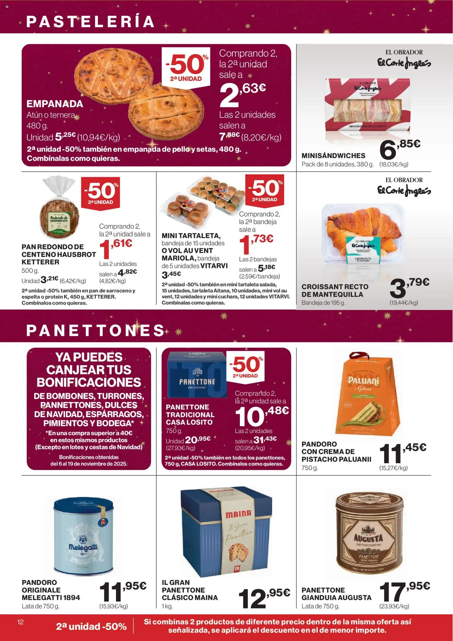 Hipercor catálogo │ válido desde el 20.11.2025 | Página: 16 | Productos: Pan, Croissant, Crema, Συσκευή ροής
