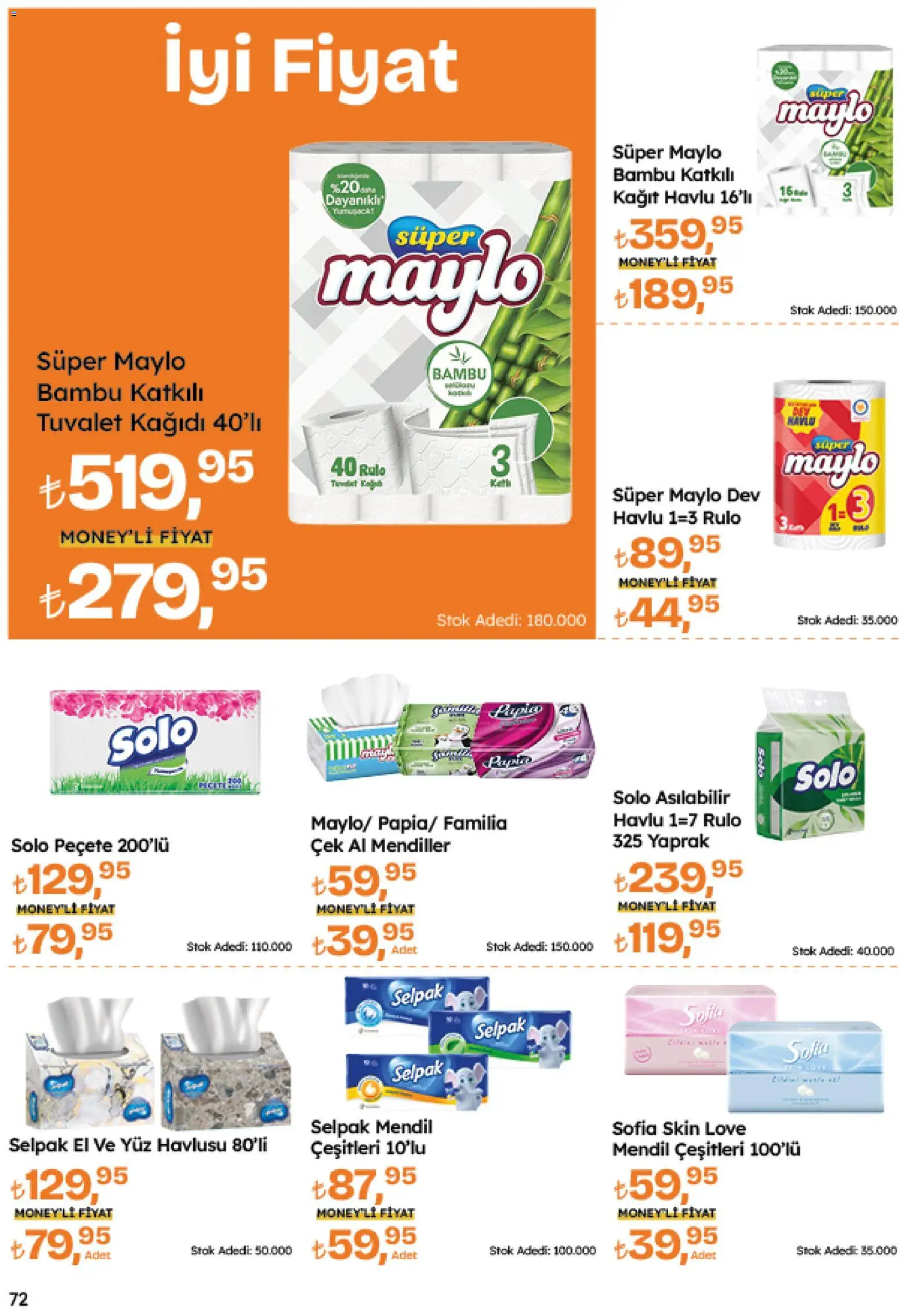 Migros Katalog - Migroskop - 26.03.2026 tarihinden itibaren geçerlidir | Sayfa: 72 | Ürünler: Tuvalet, Mendil, Kağıt havlu, Yüz havlusu